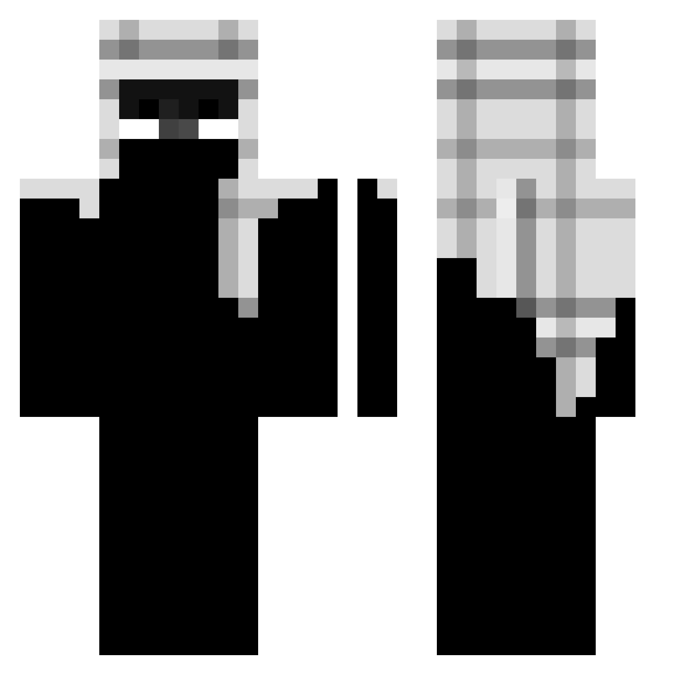 BRANDEDSACRIFICE Minecraft skin, front and back view