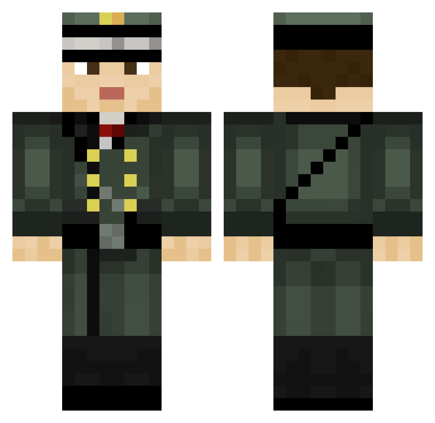 KonoNico Minecraft skin, front and back view