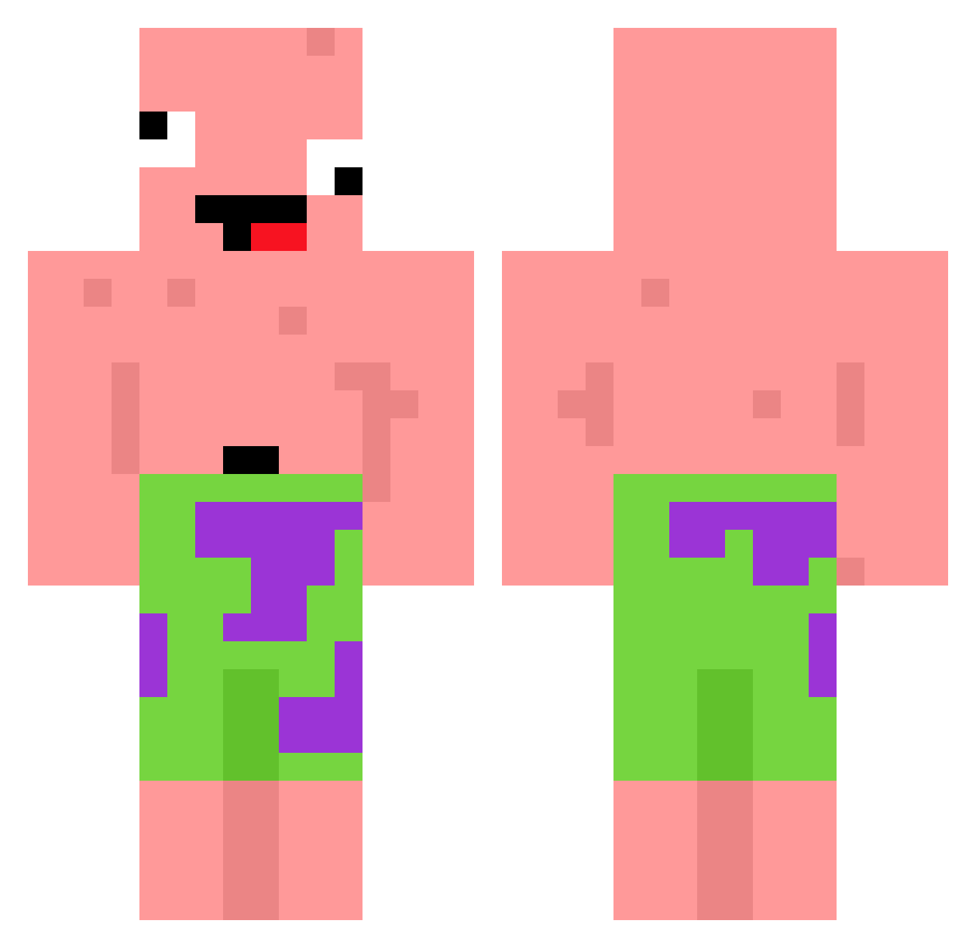 shyamabam Minecraft skin, front and back view