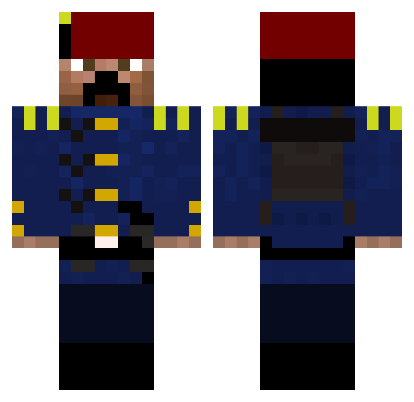 Smidighet Minecraft skin, front and back view