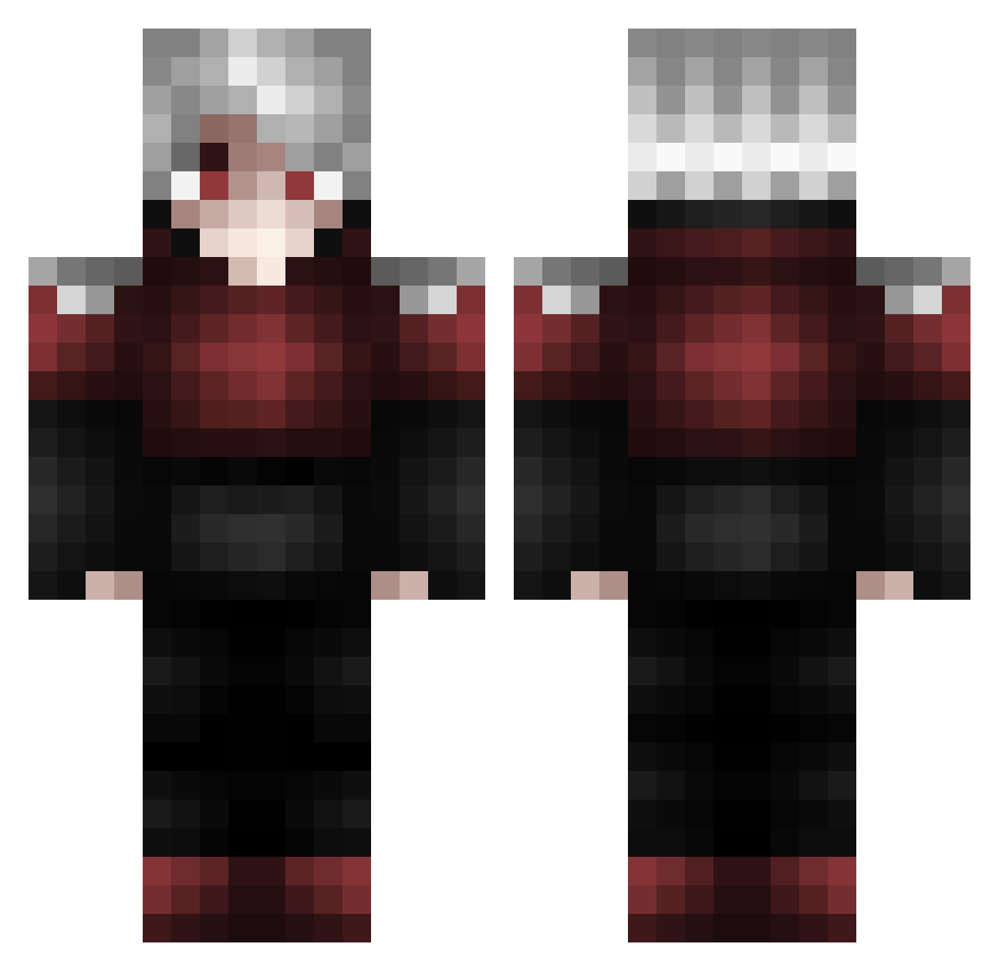 SweN1 Minecraft skin, front and back view