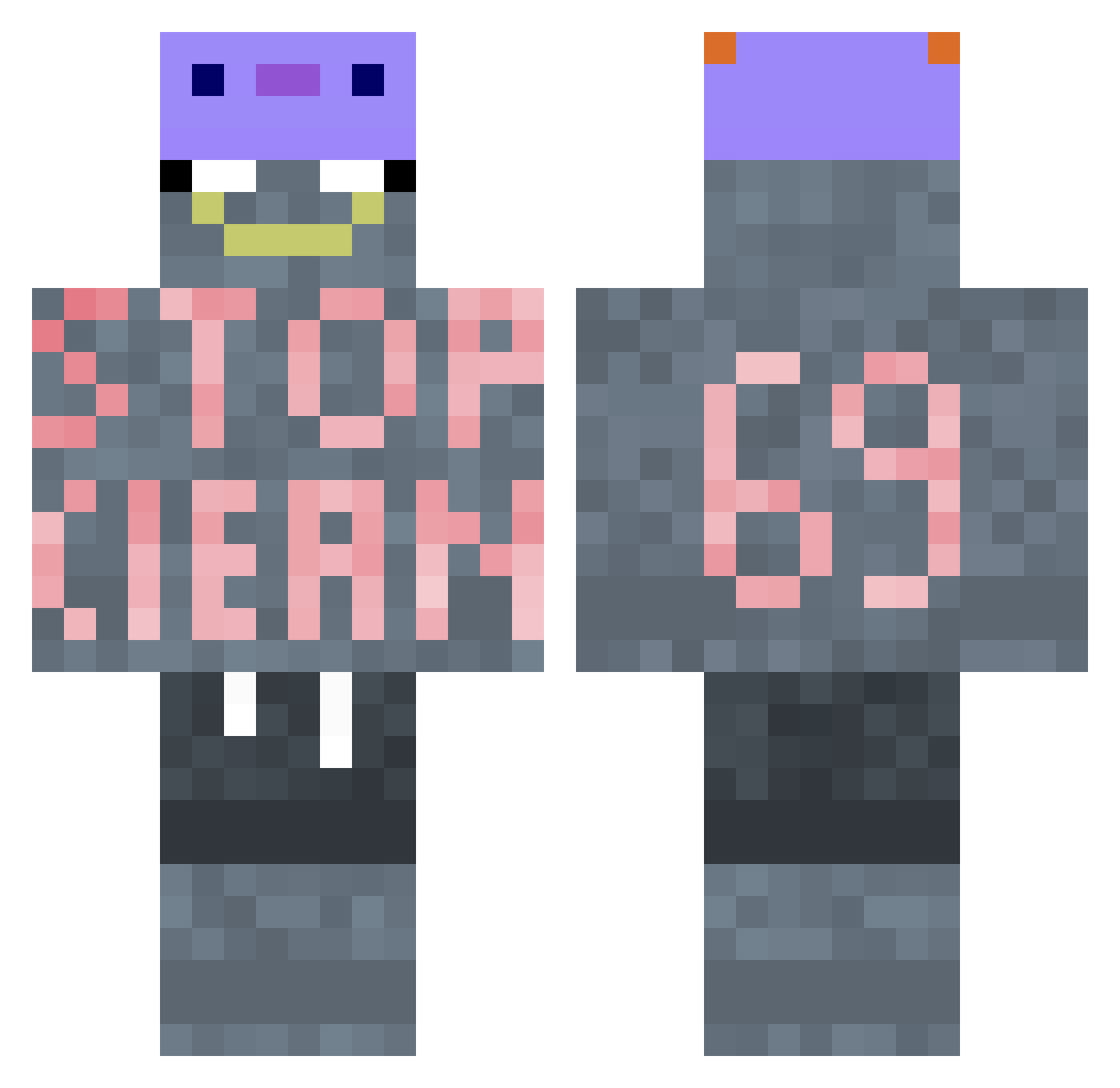 Wyrwich Minecraft skin, front and back view