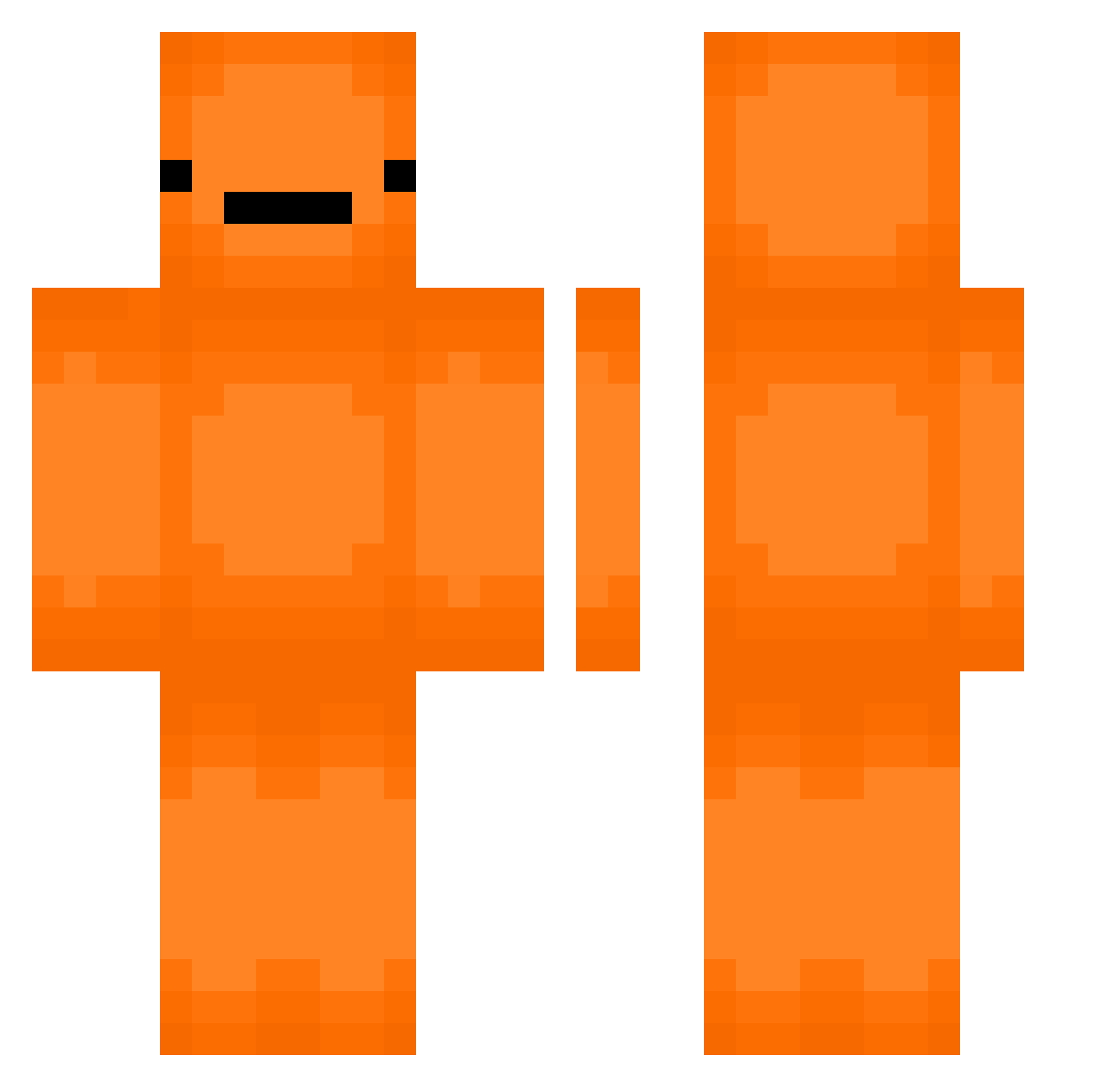 Fhoku_exe Minecraft skin, front and back view