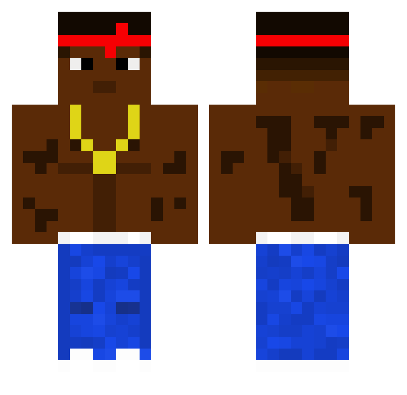BosRoss Minecraft skin, front and back view