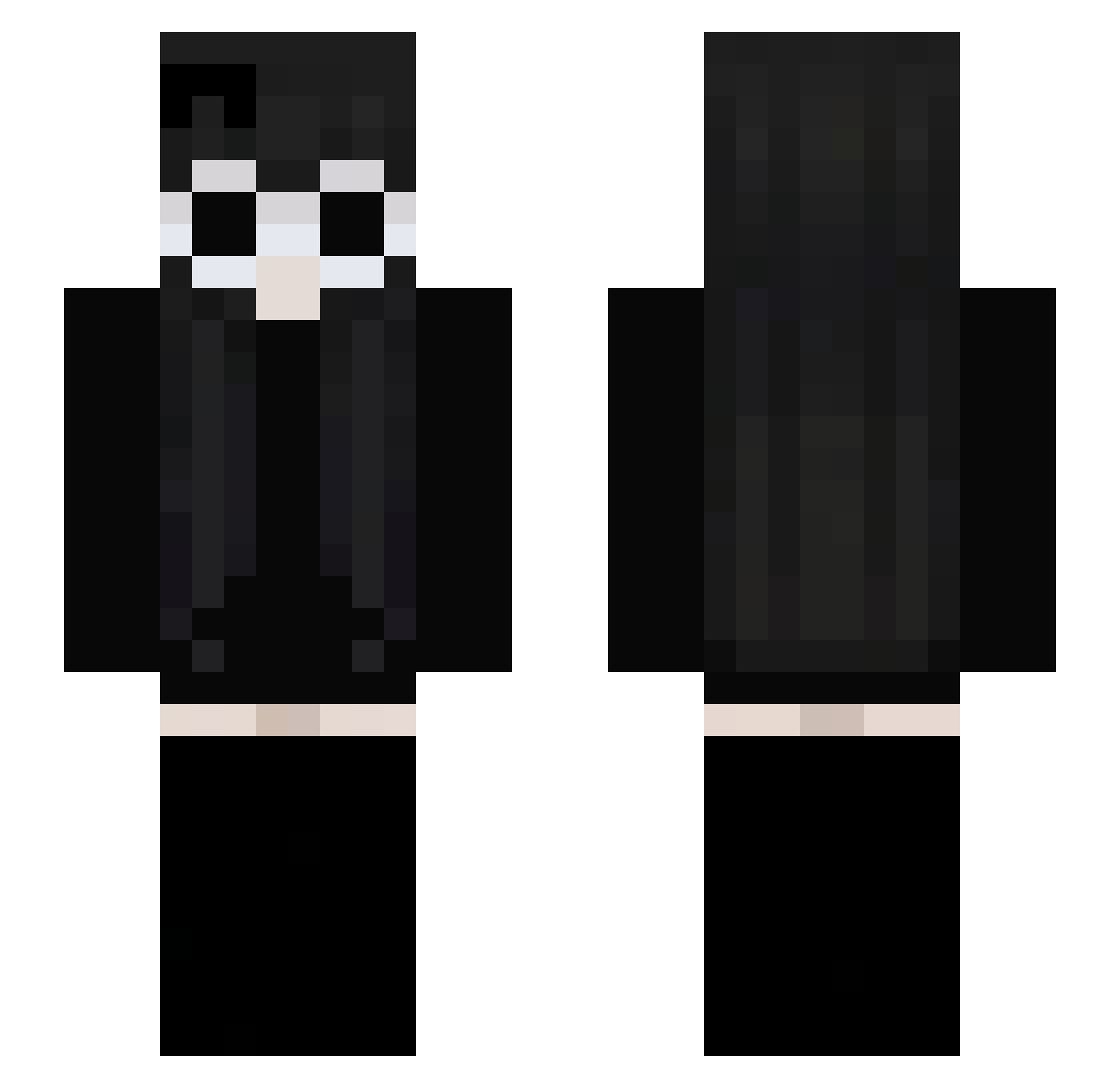 Pwepsi Minecraft skin, front and back view
