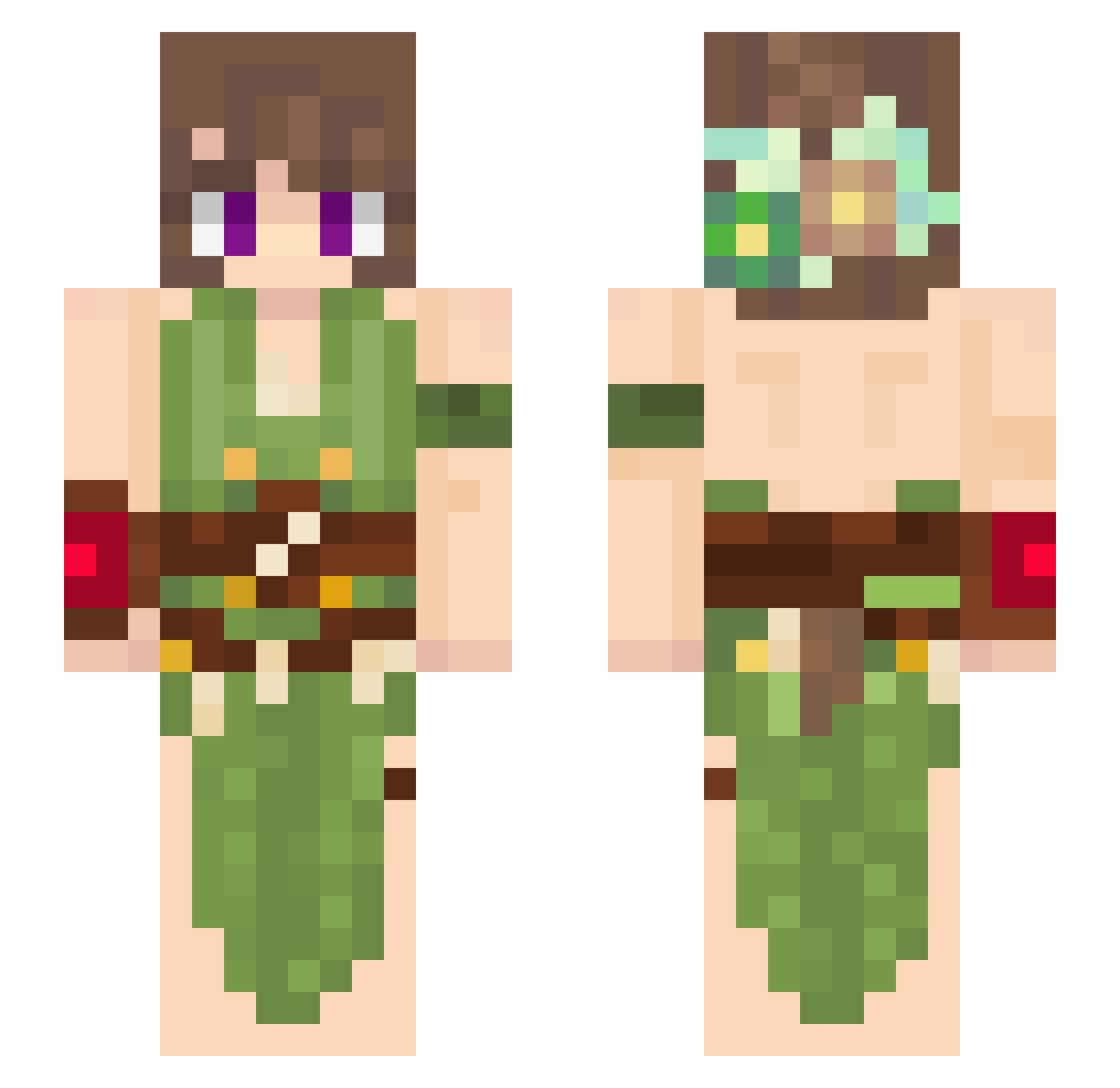 PokeTacuache Minecraft skin, front and back view