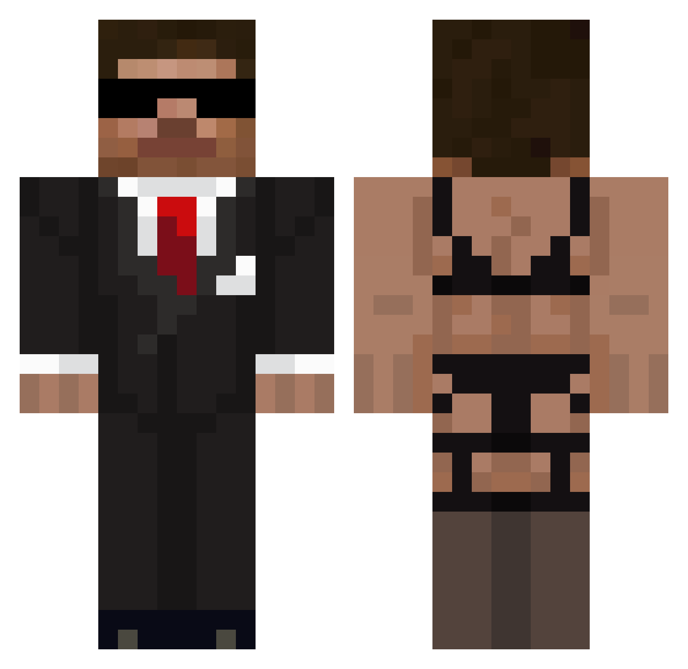 Zemphis09 Minecraft skin, front and back view