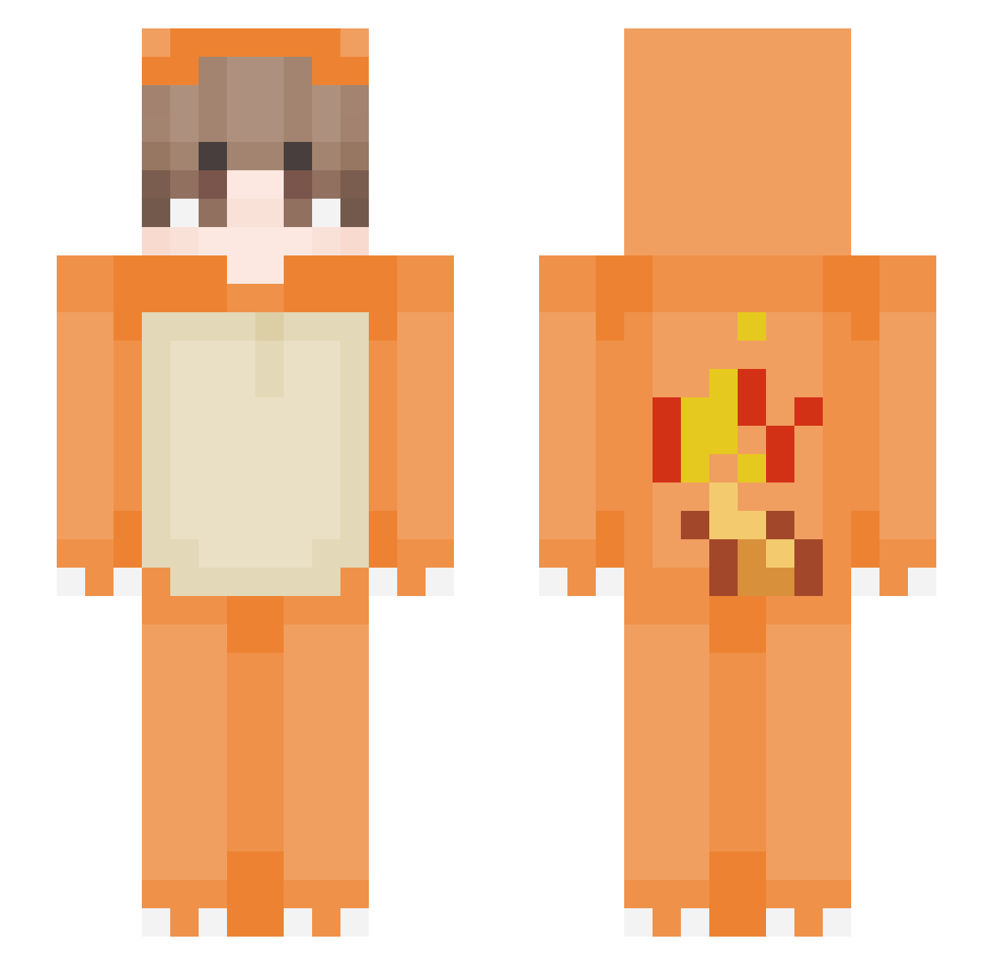 Alker5291 Minecraft skin, front and back view