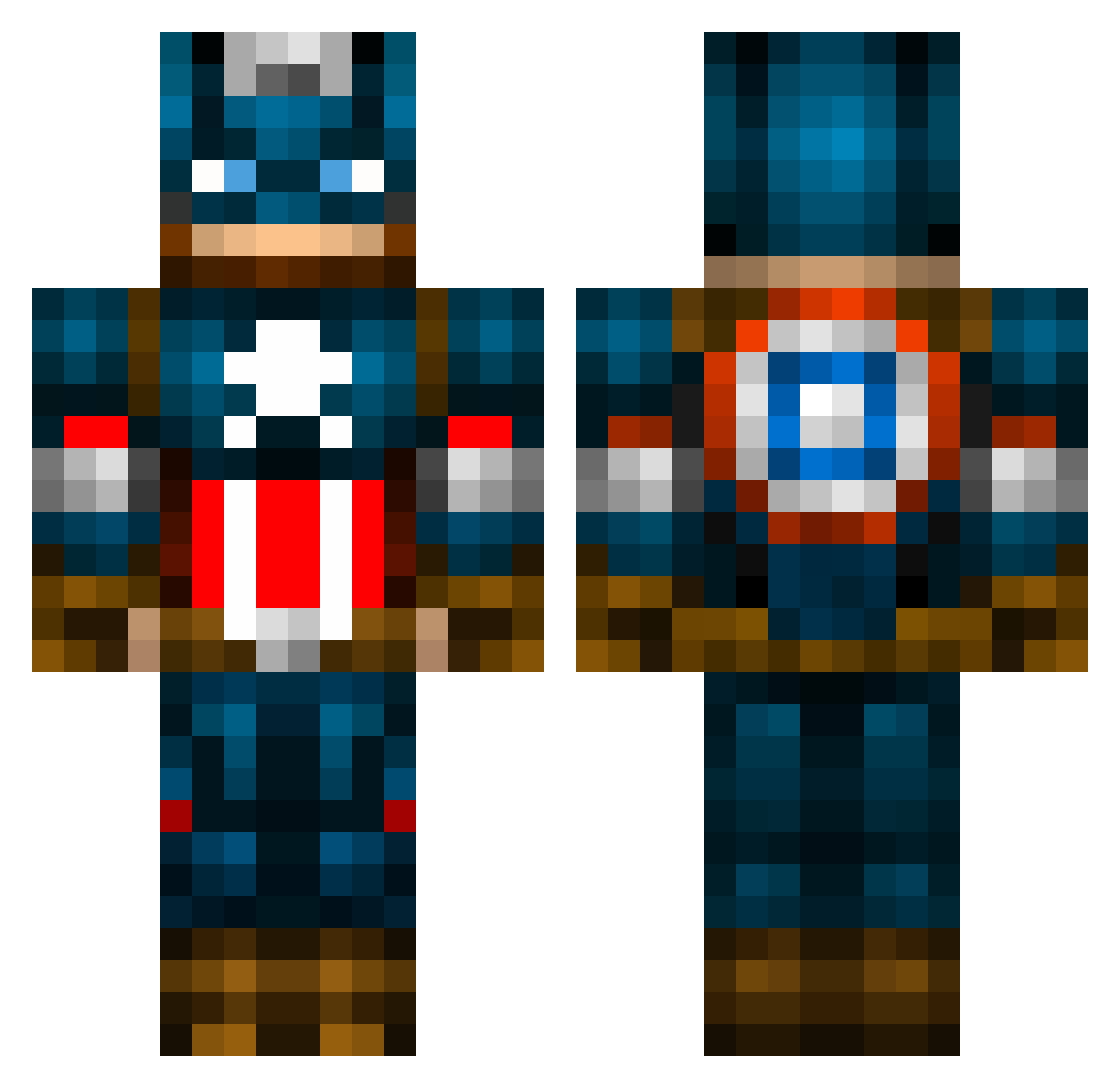 MatsHas Minecraft skin, front and back view