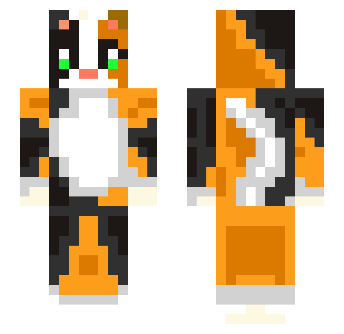 courtenay Minecraft skin, front and back view