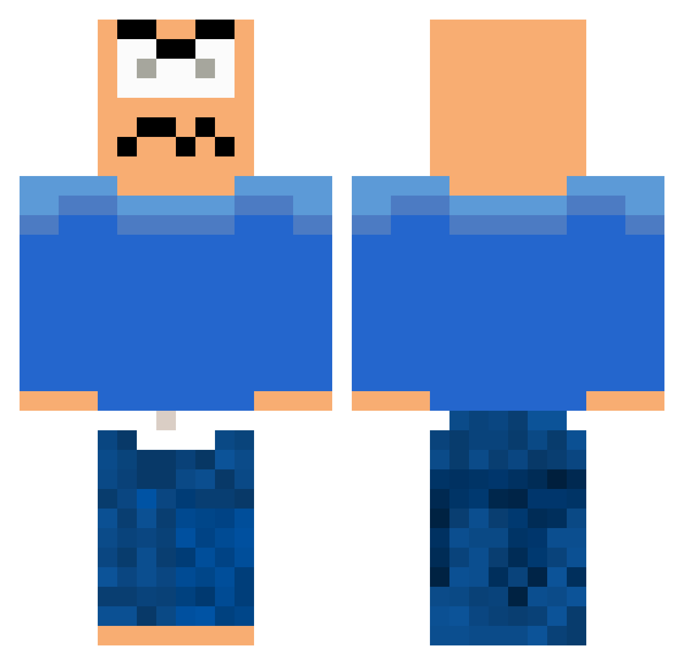 The_ZaZa_Guy Minecraft skin, front and back view