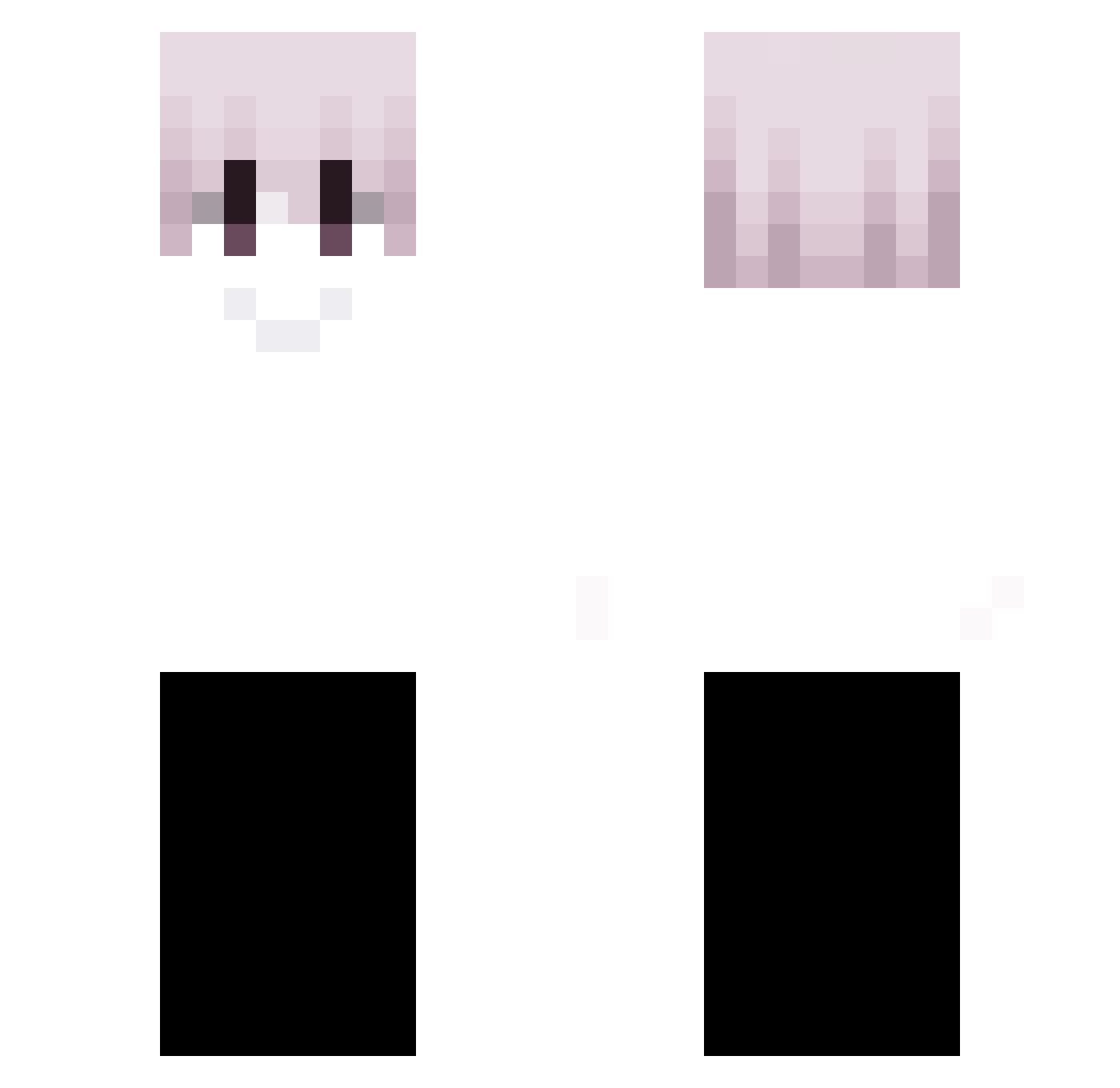 ghiacii Minecraft skin, front and back view