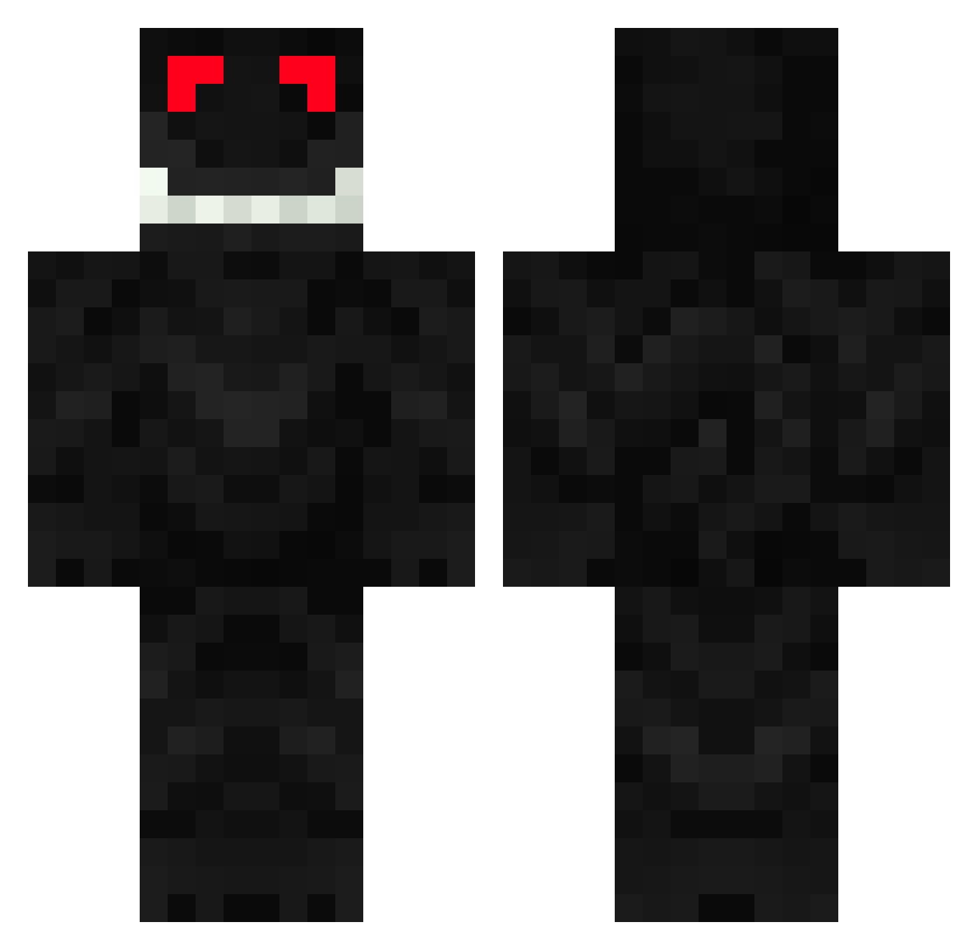 Amnoux Minecraft skin, front and back view