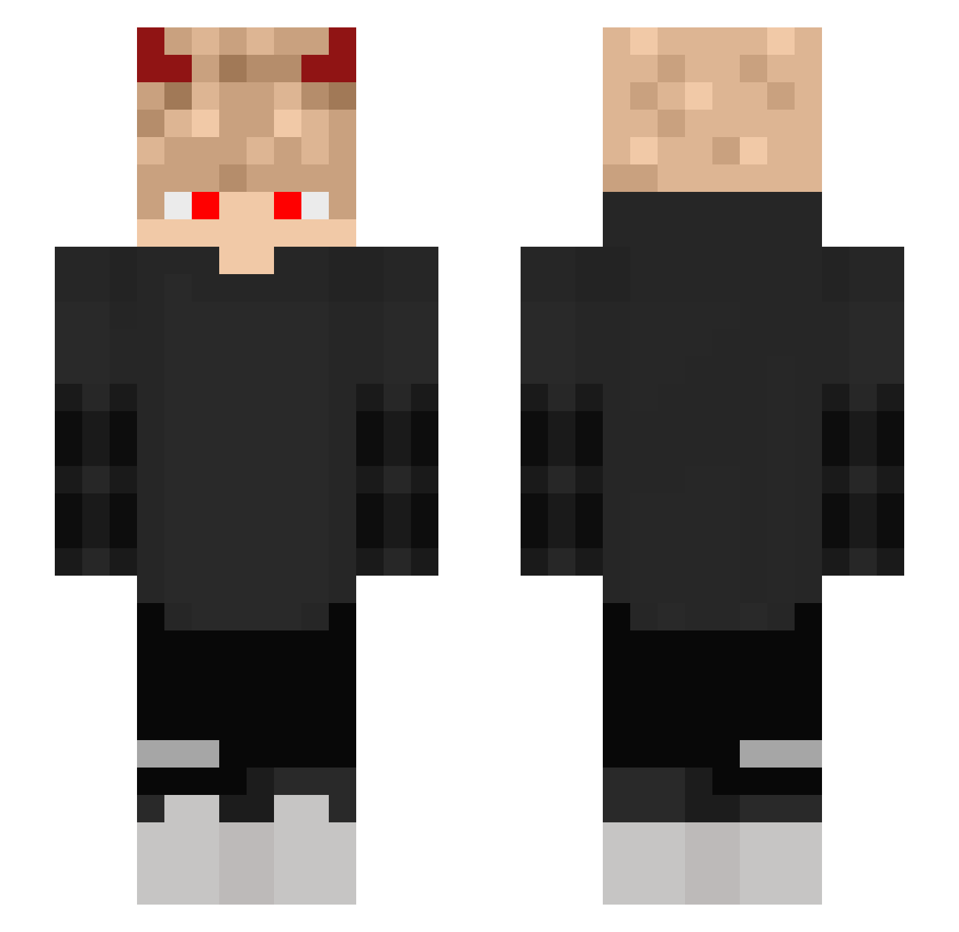 JPM818 Minecraft skin, front and back view
