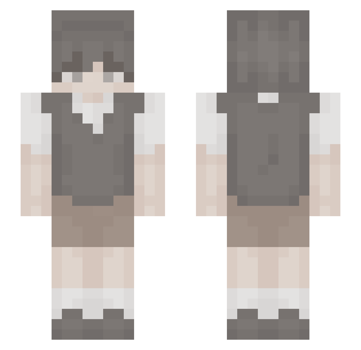 SpokeIsWhy Minecraft skin, front and back view