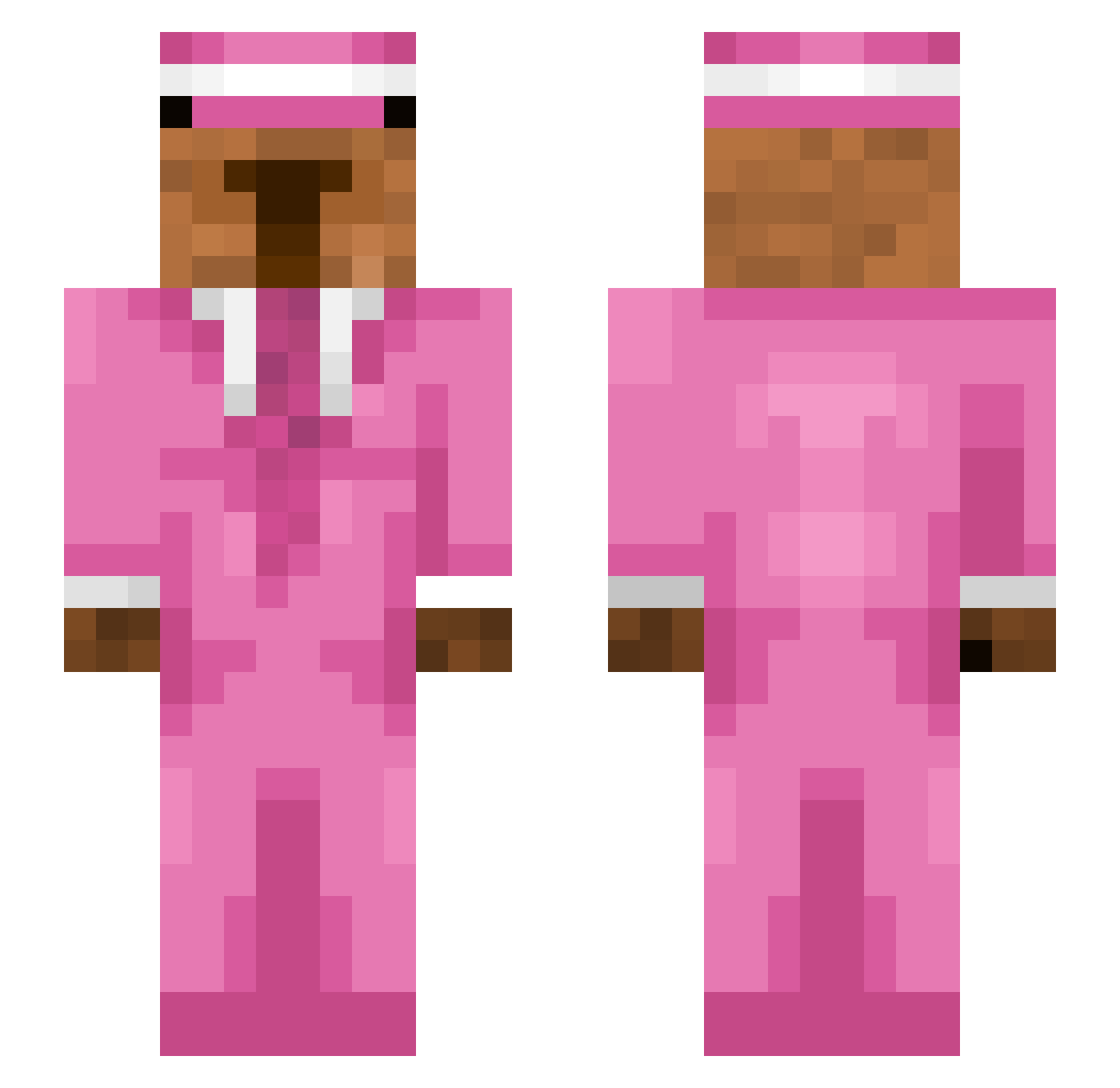 Vxnfy Minecraft skin, front and back view