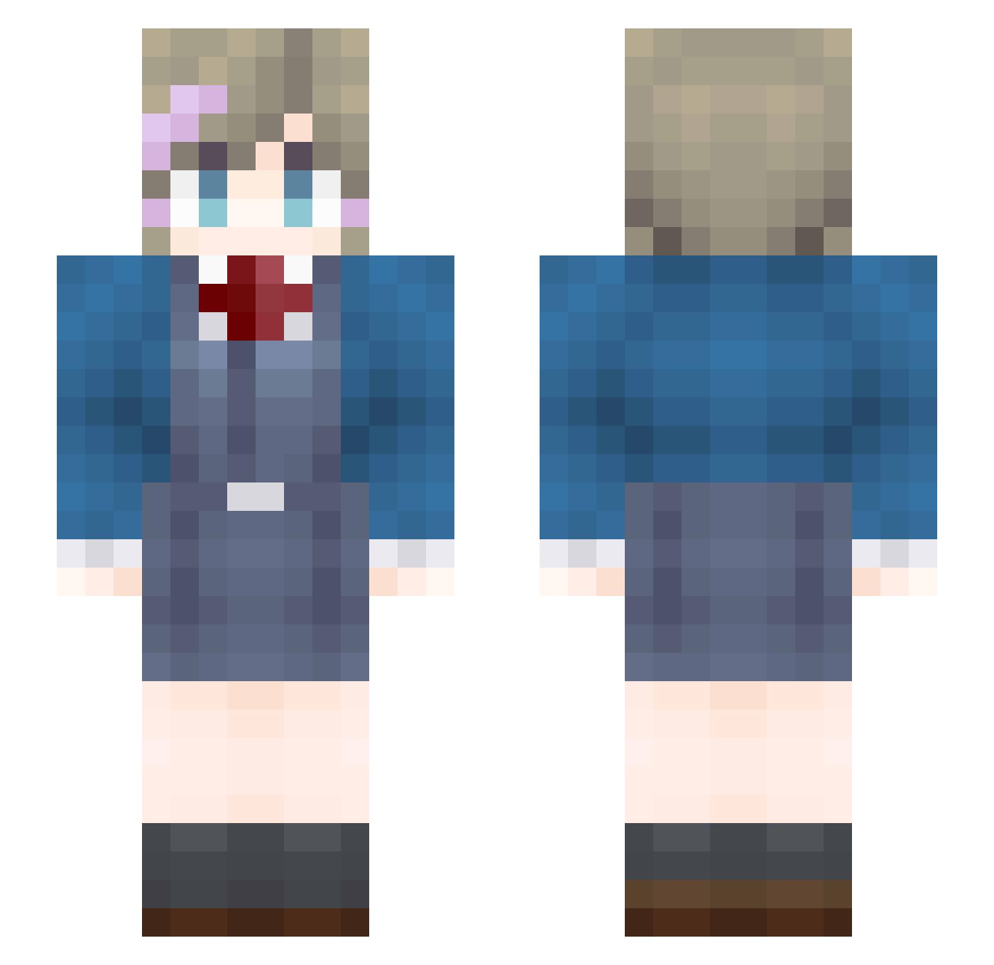 n1co1518 Minecraft skin, front and back view