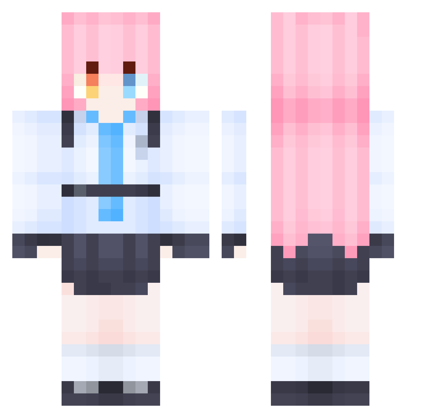 secsmasterboy Minecraft skin, front and back view