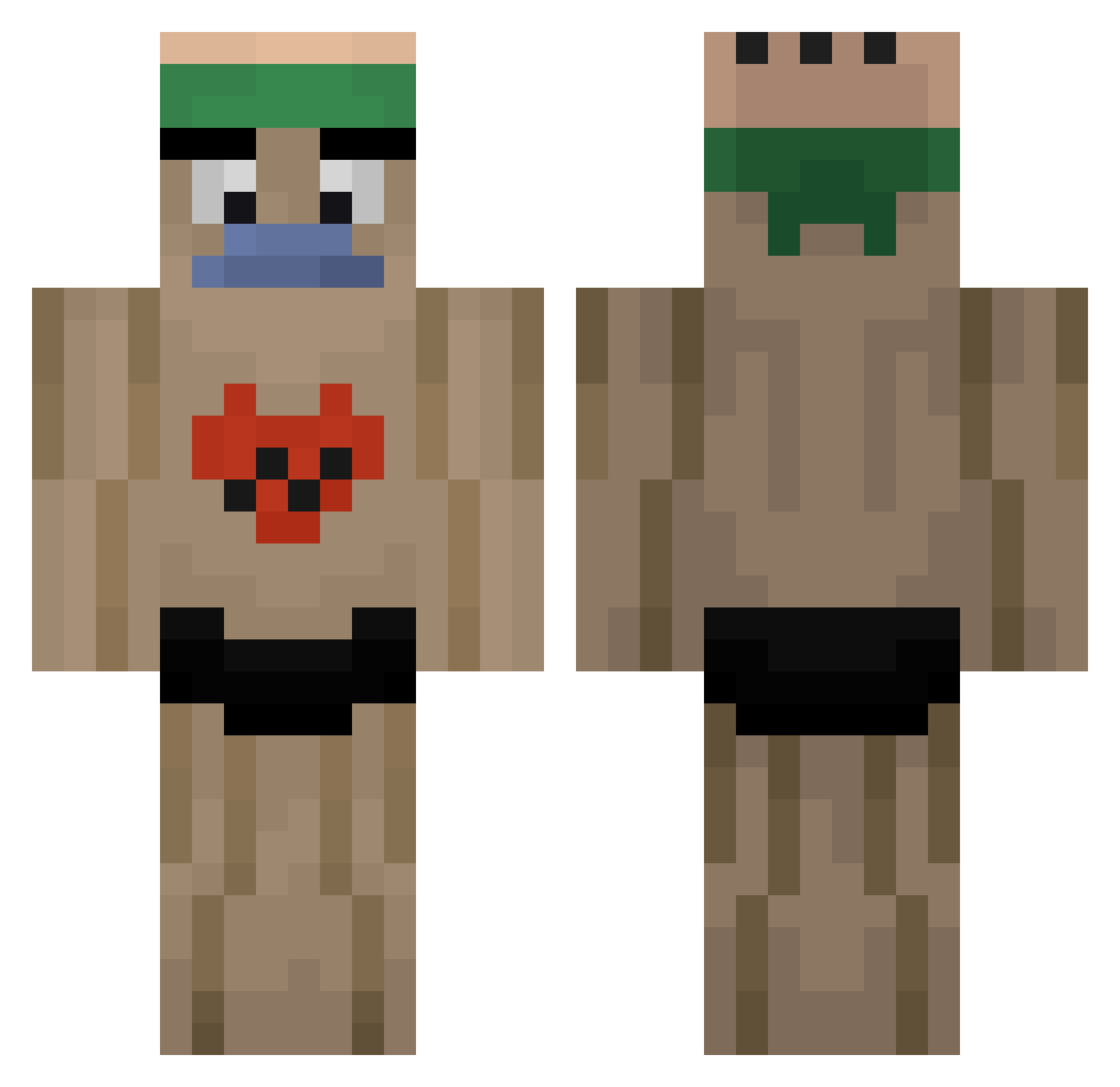 Kalashimi Minecraft skin, front and back view