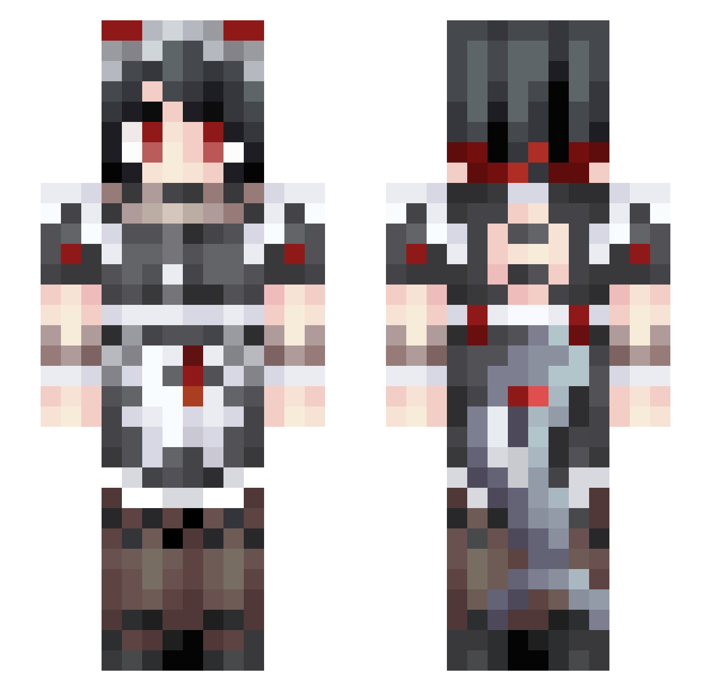 Alfpixel Minecraft skin, front and back view