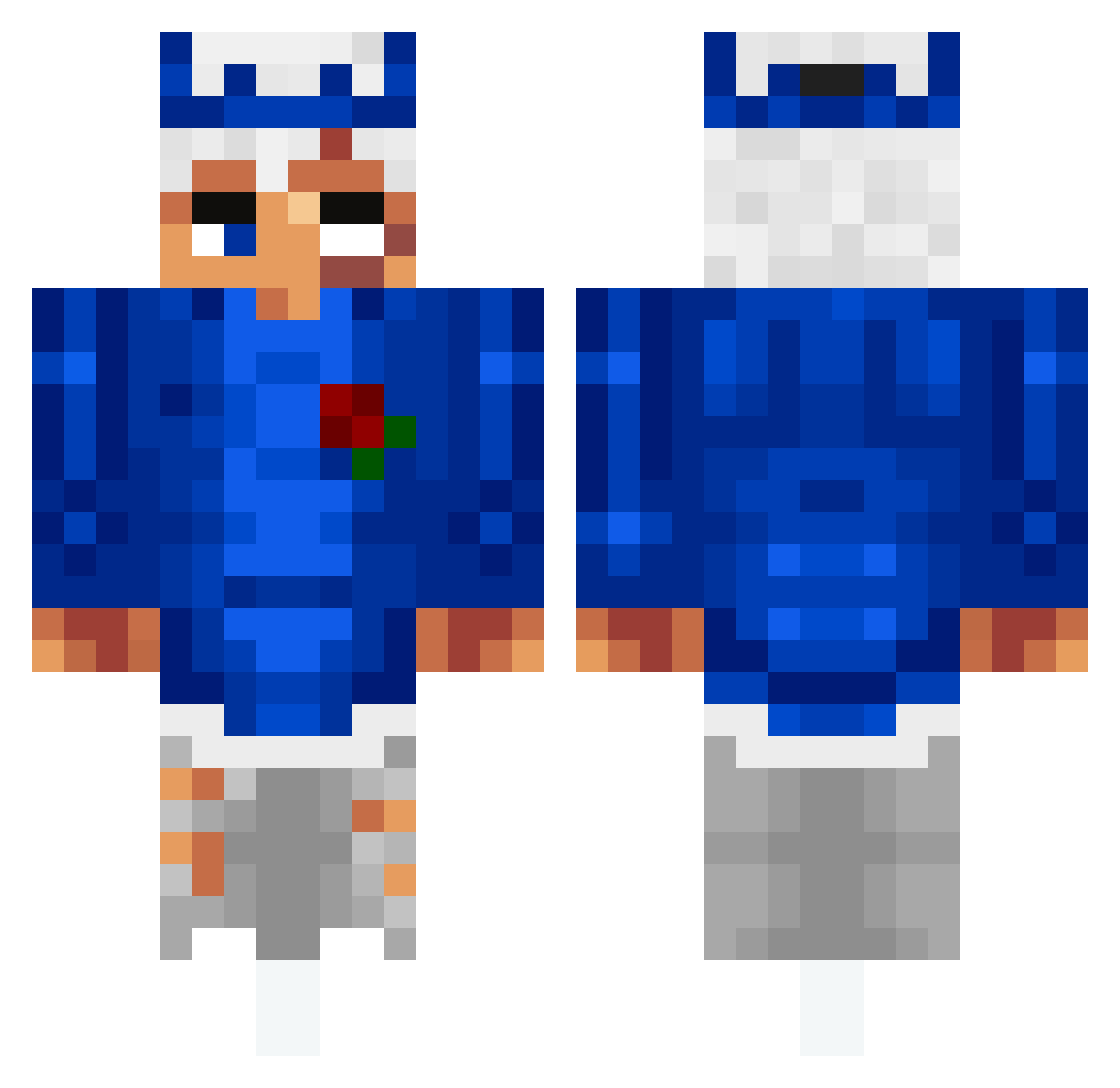 SHB_Alexiusblxck Minecraft skin, front and back view