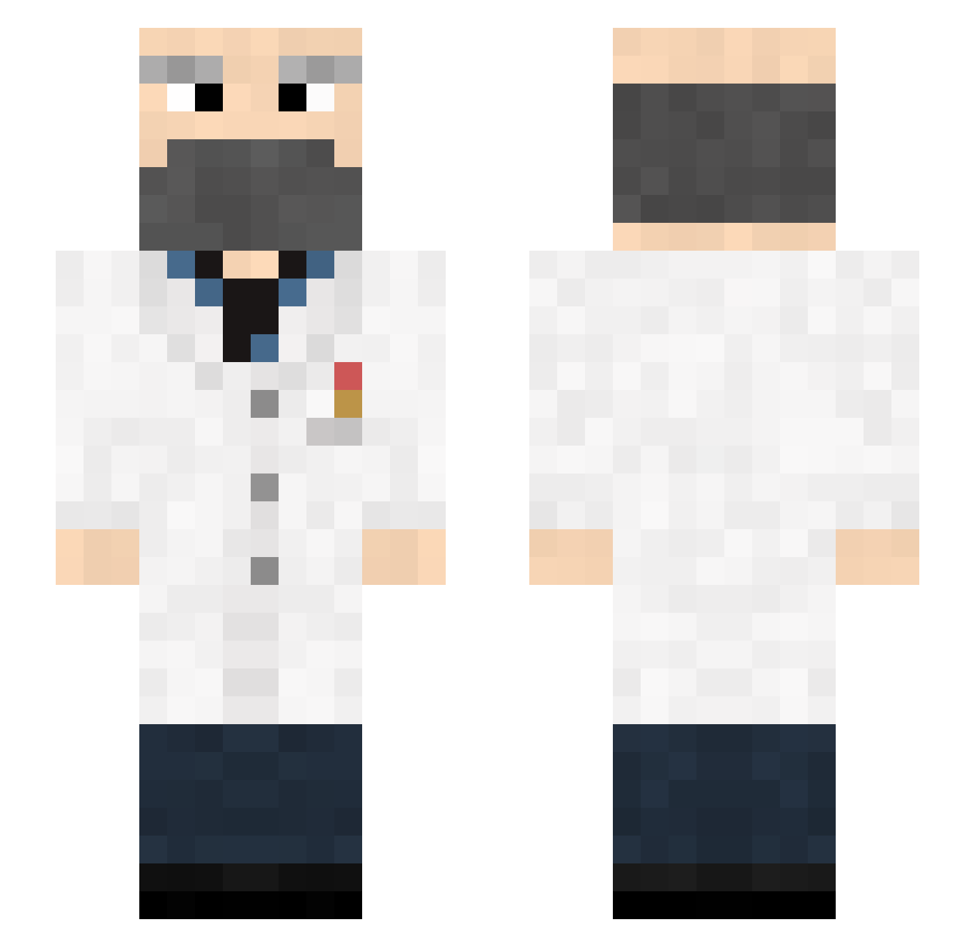 Strett09 Minecraft skin, front and back view