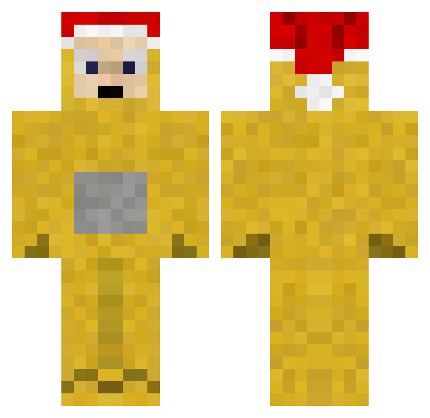 Wex0u Minecraft skin, front and back view