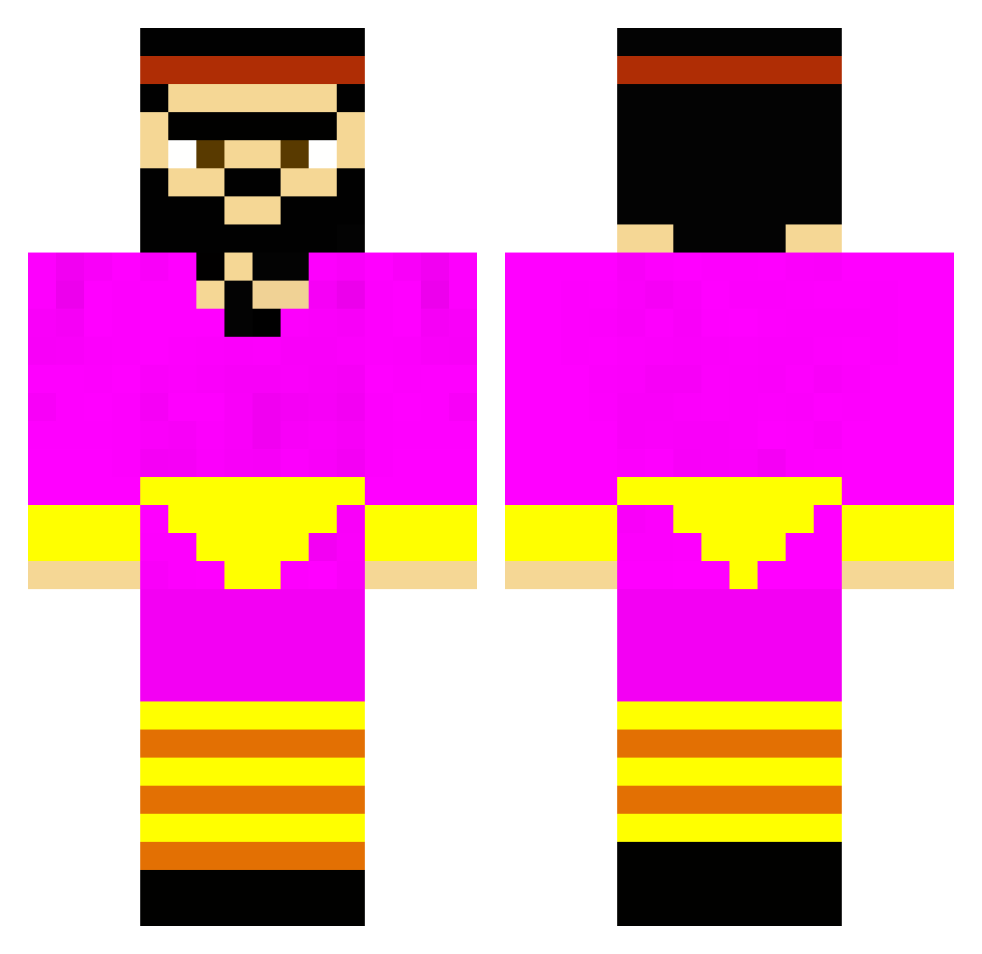 AyiBoqan Minecraft skin, front and back view