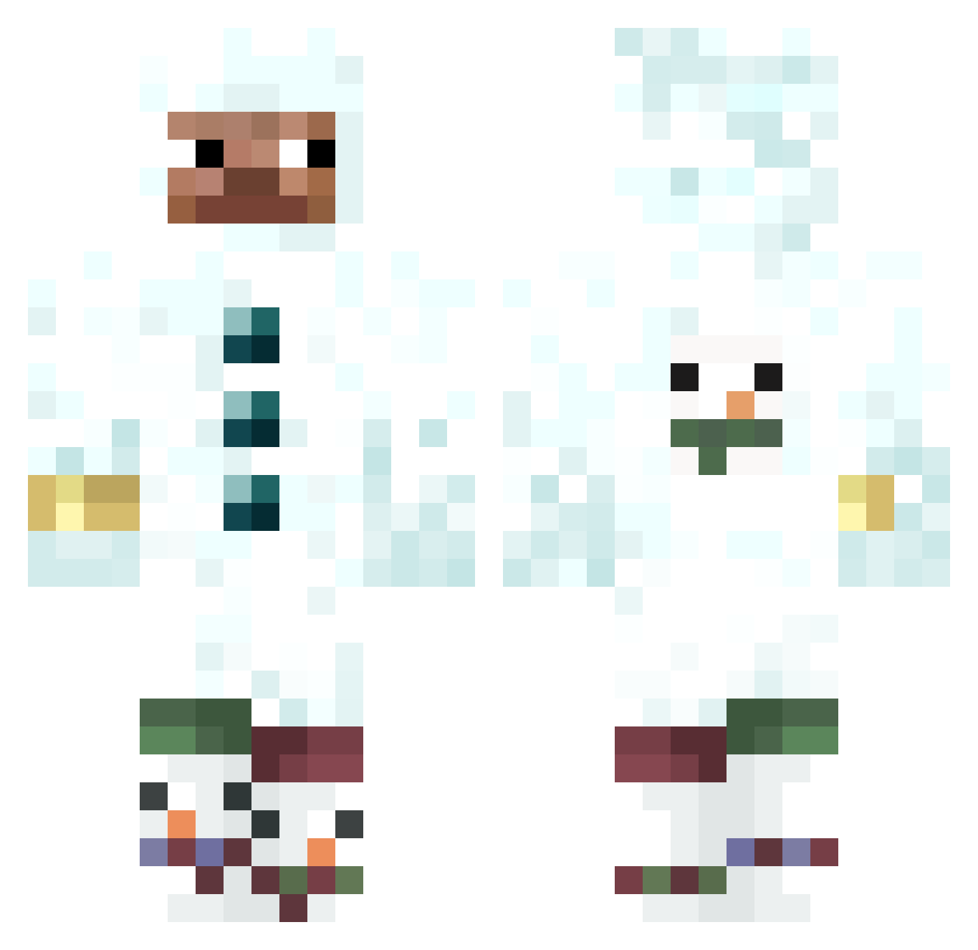 ttvgunnerkeing Minecraft skin, front and back view