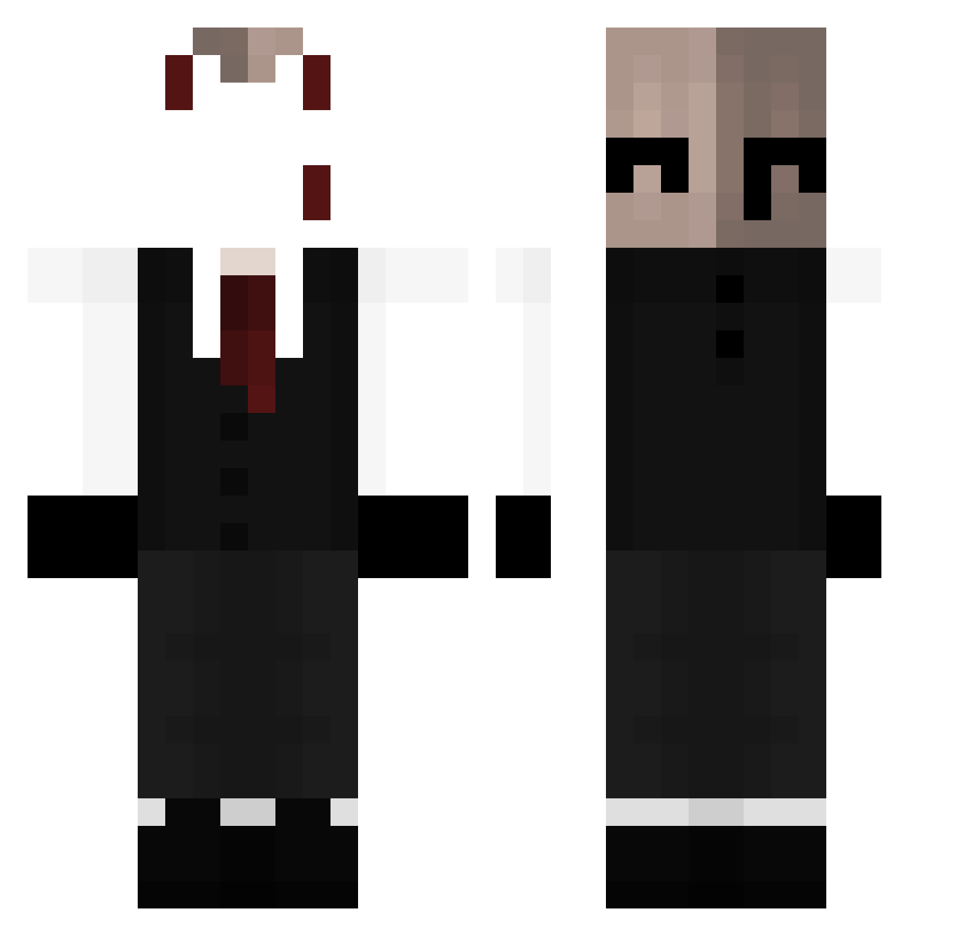 uPershy Minecraft skin, front and back view
