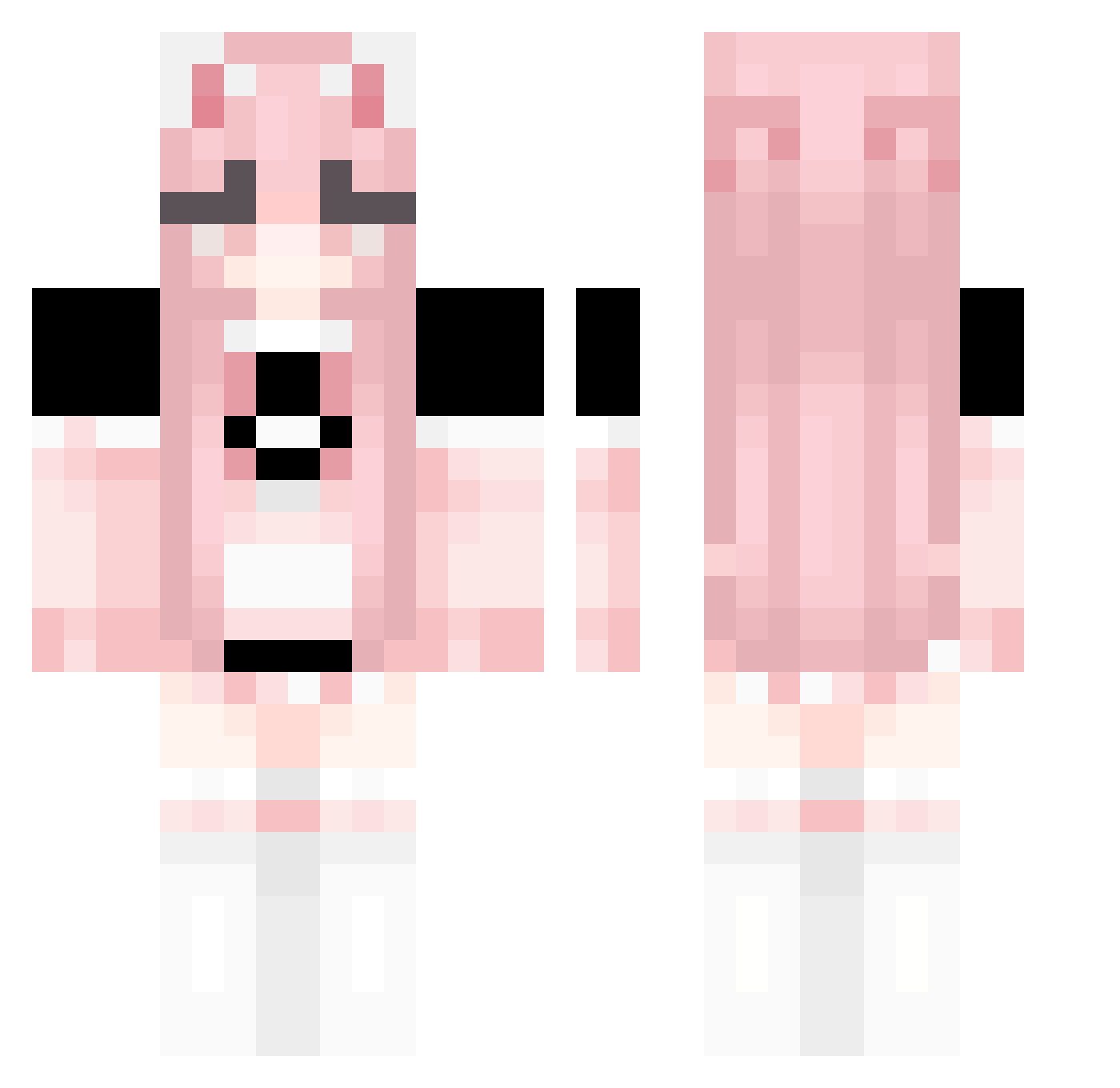 sanainim Minecraft skin, front and back view