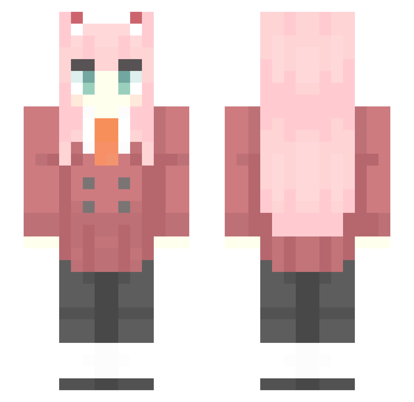 valelul Minecraft skin, front and back view