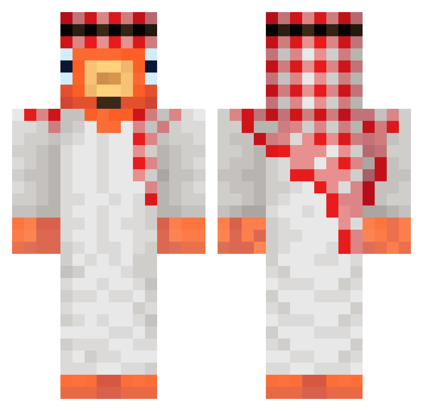 MonkeBruddda Minecraft skin, front and back view