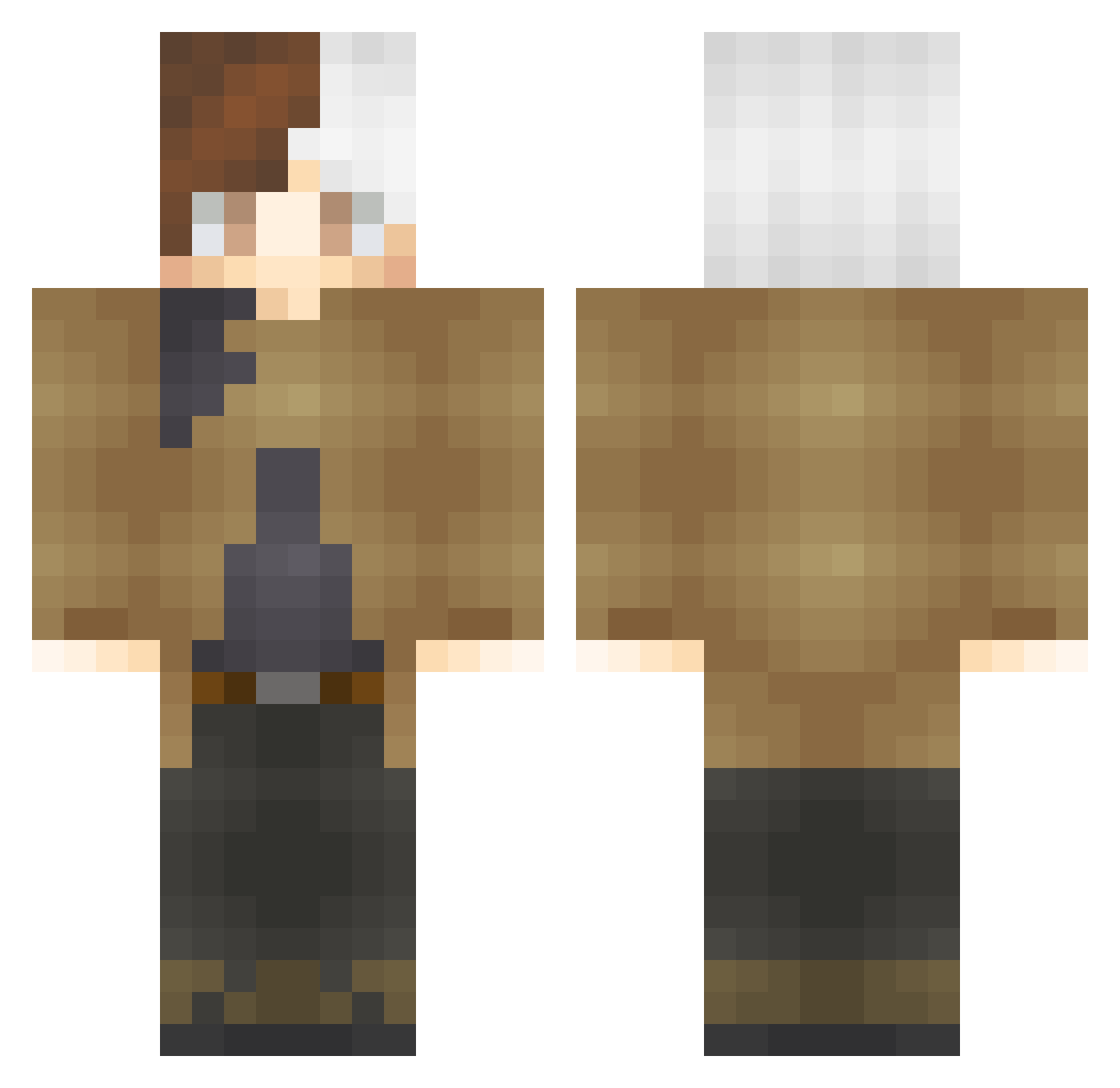 Sake Minecraft skin, front and back view