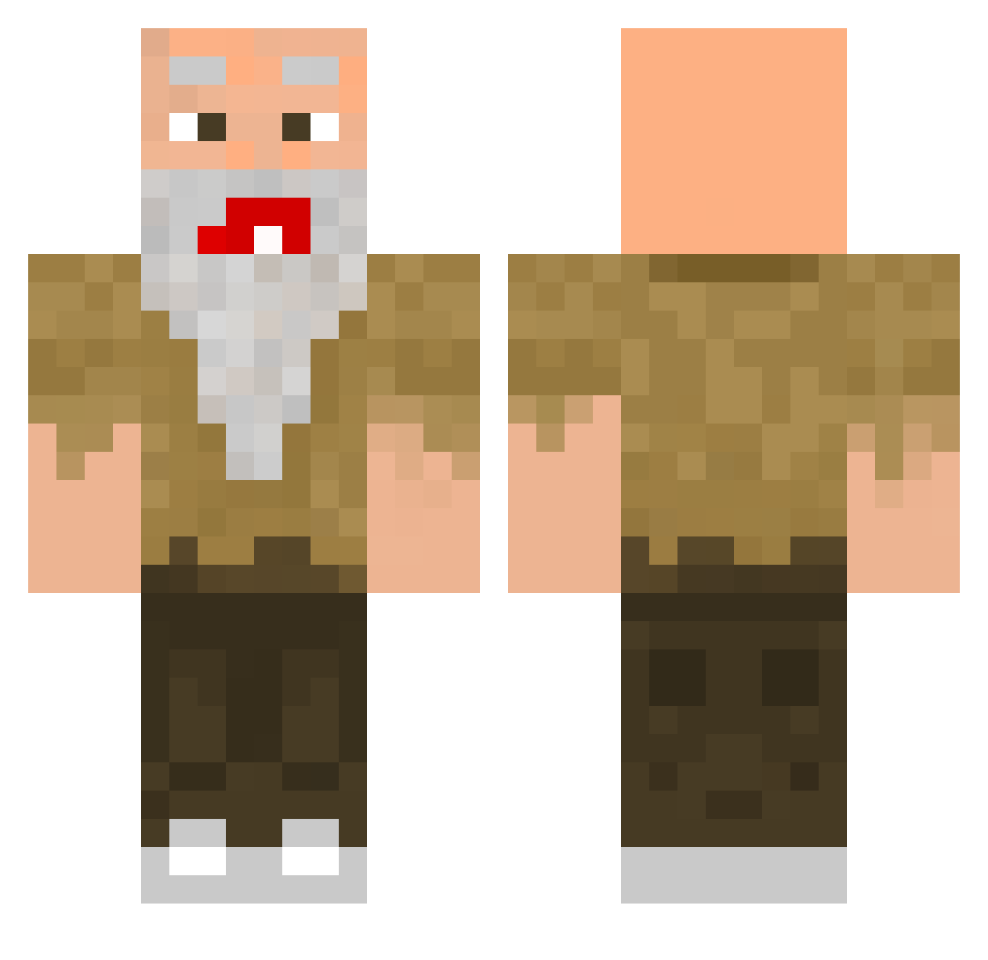 EineNutellaHD Minecraft skin, front and back view