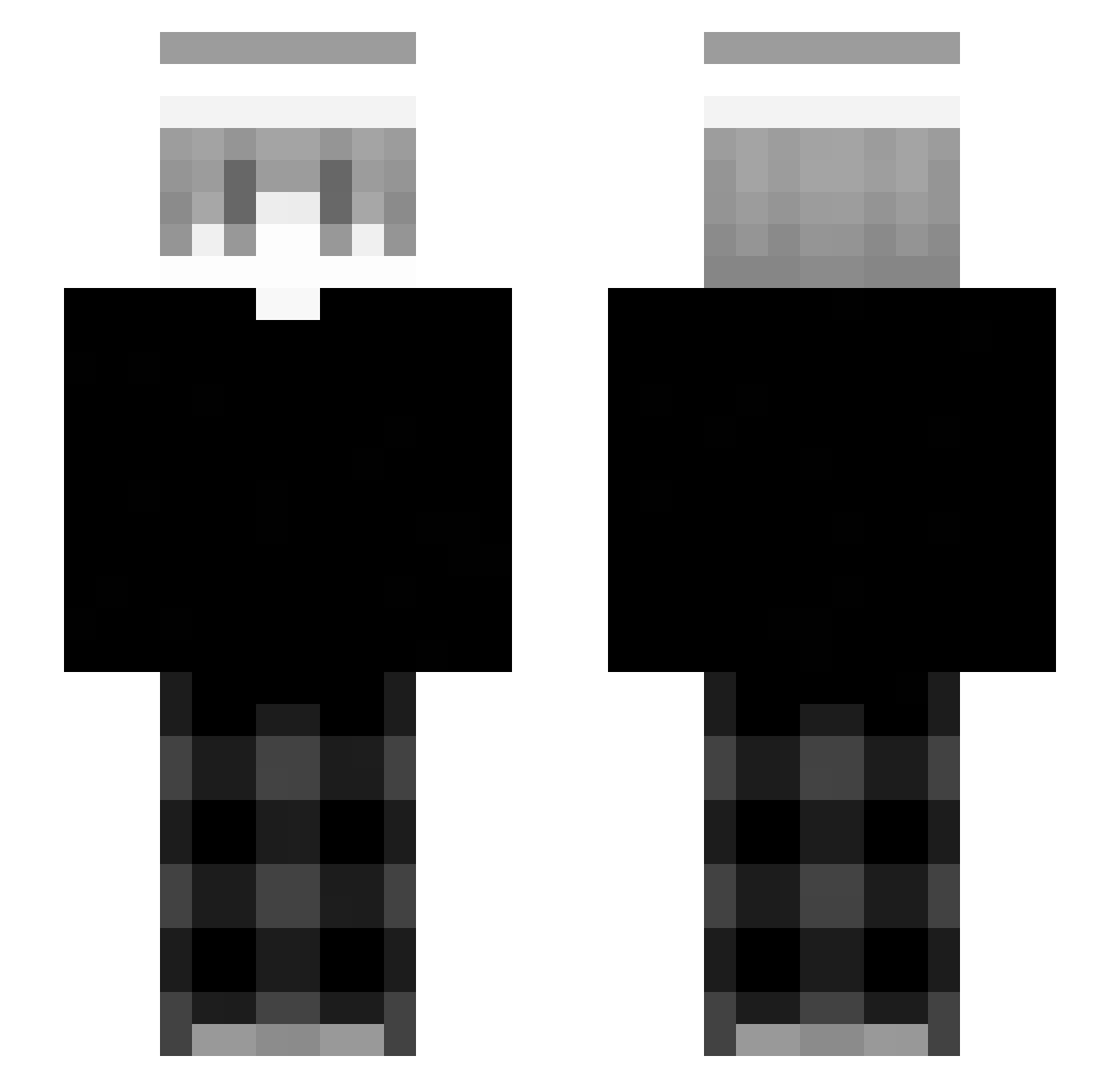 spinachc Minecraft skin, front and back view
