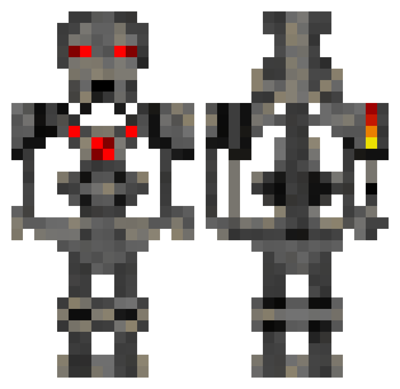 Cibaly Minecraft skin, front and back view
