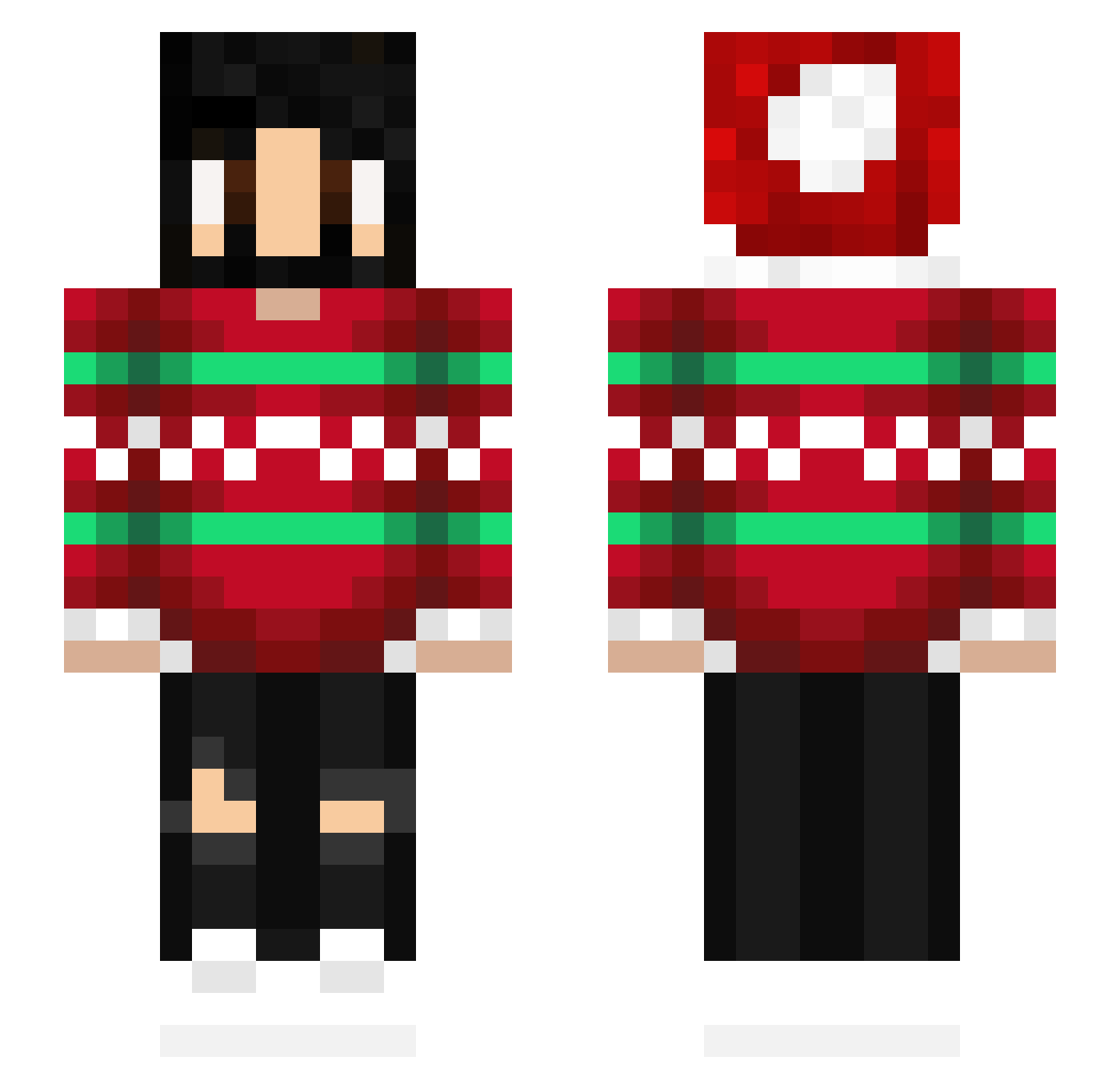 HomerNeitor Minecraft skin, front and back view