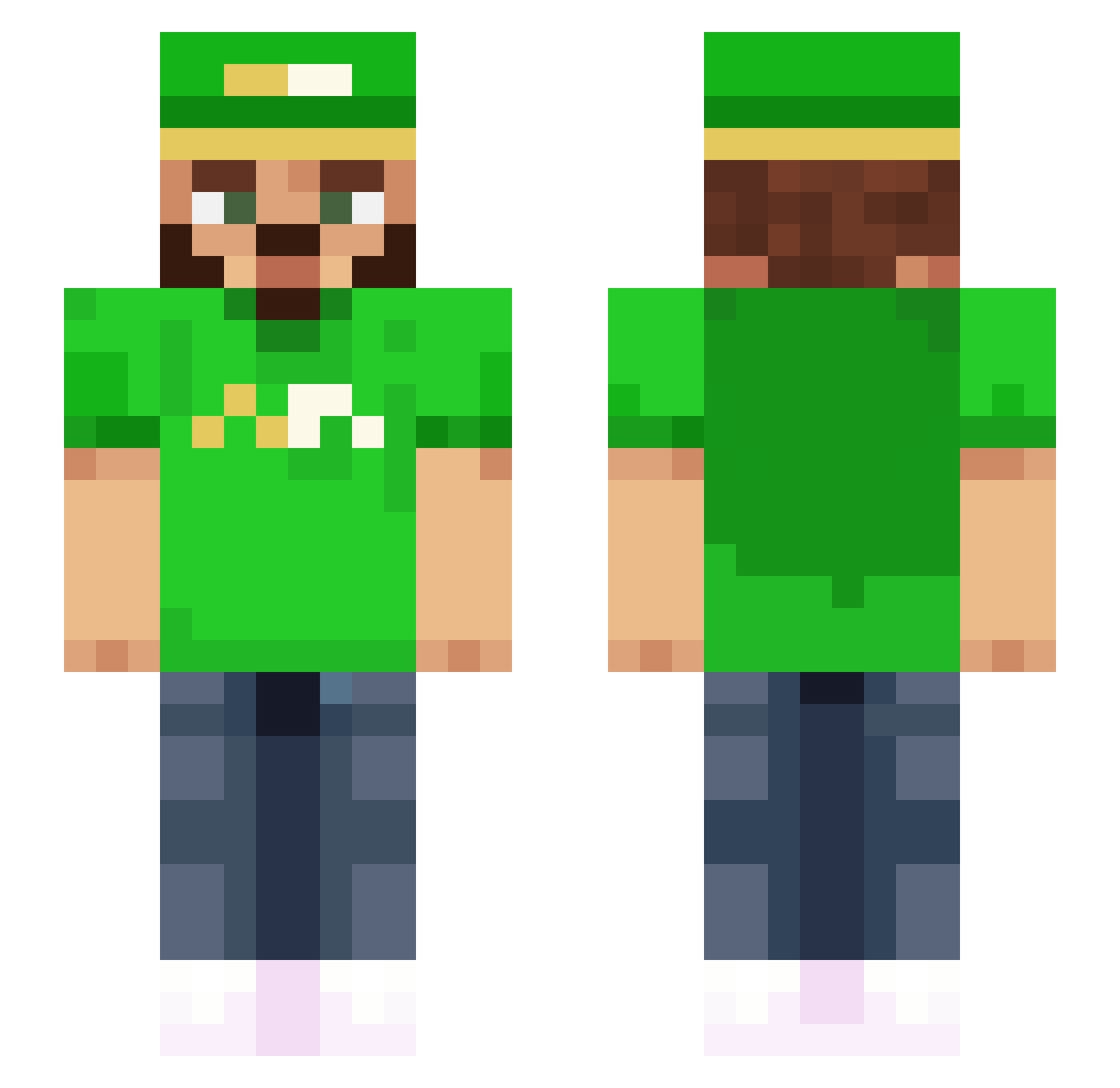 tinkatinkmeowy Minecraft skin, front and back view