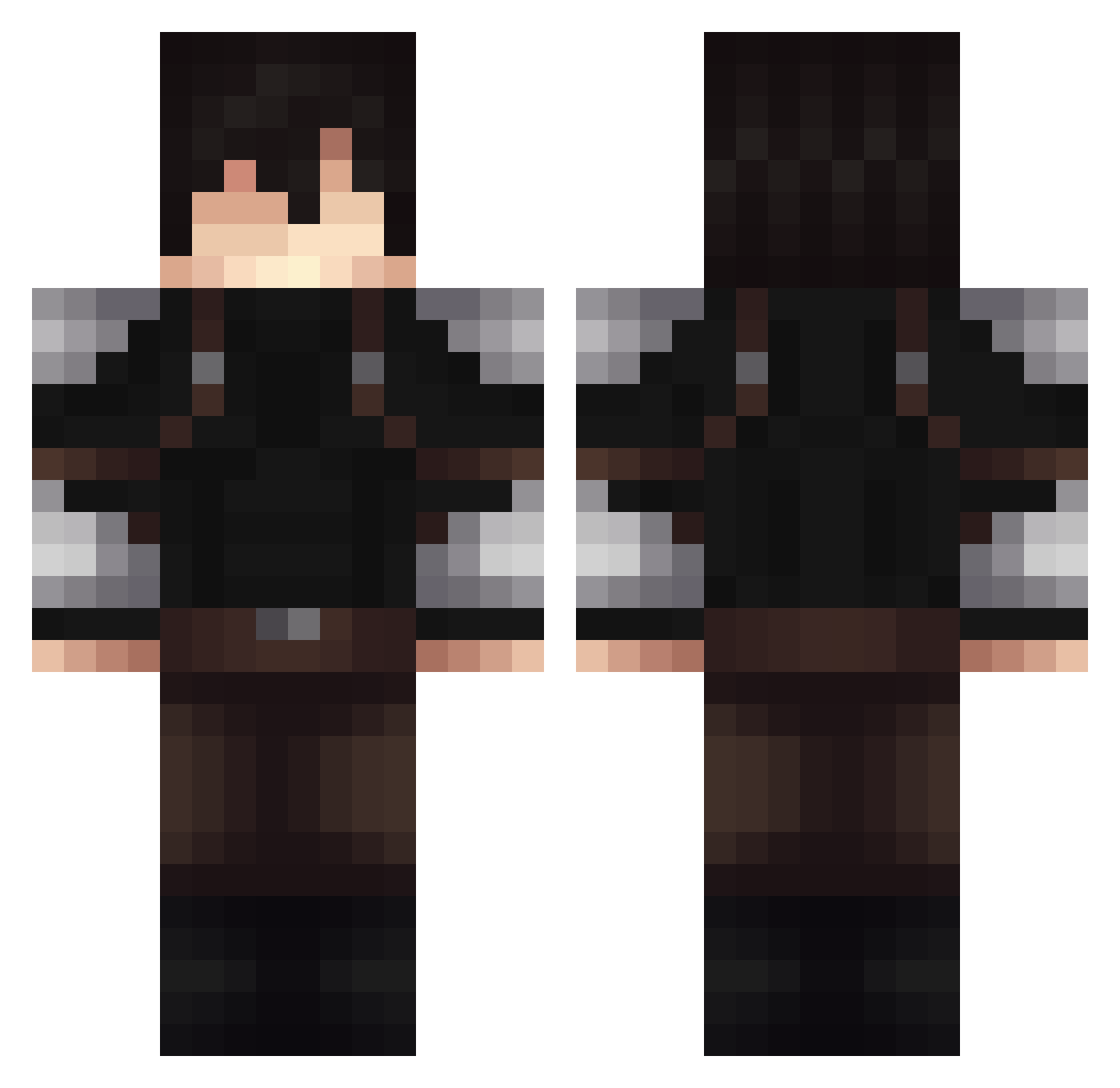 TripDeVaiz Minecraft skin, front and back view
