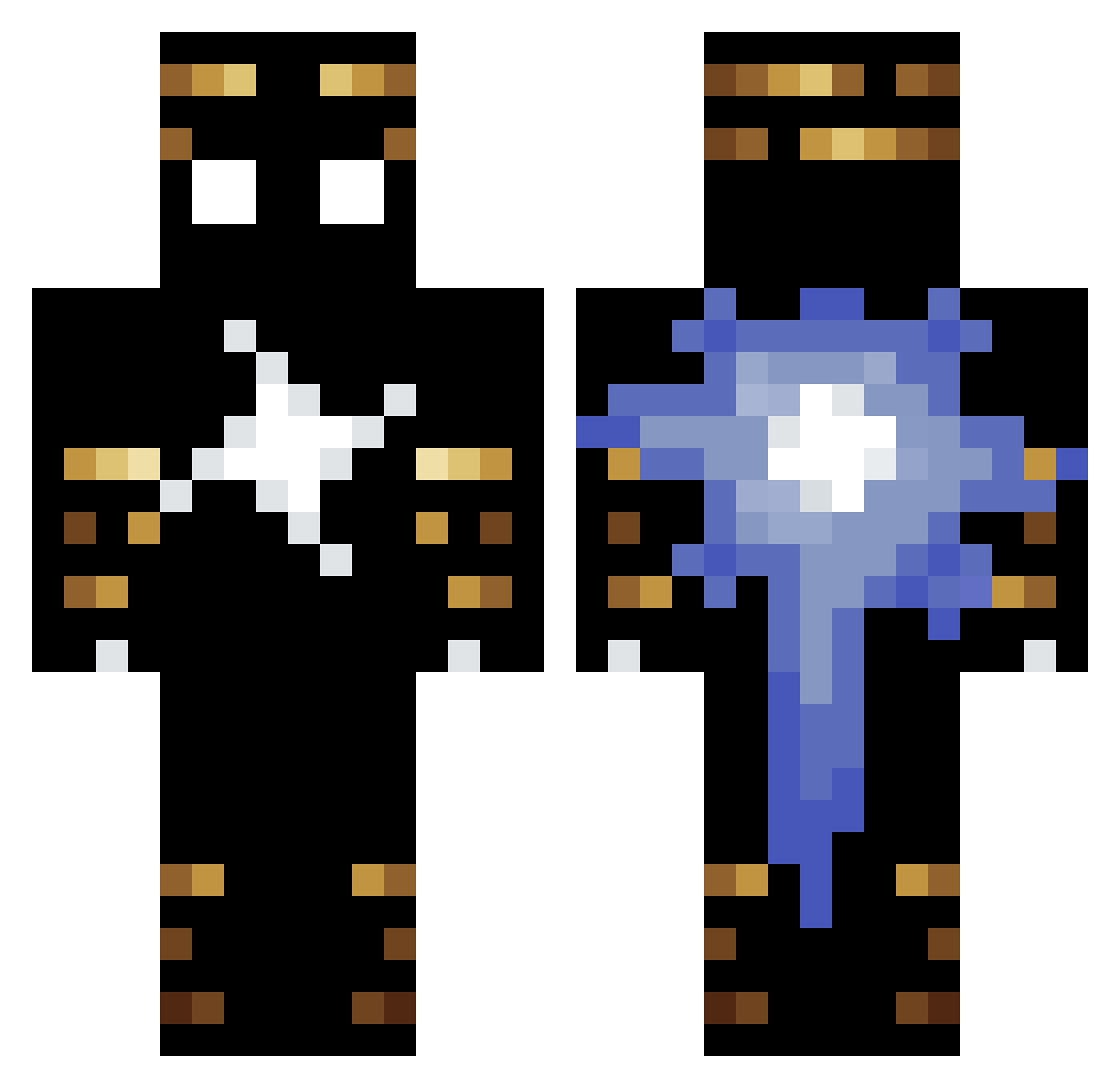 Jmam71 Minecraft skin, front and back view