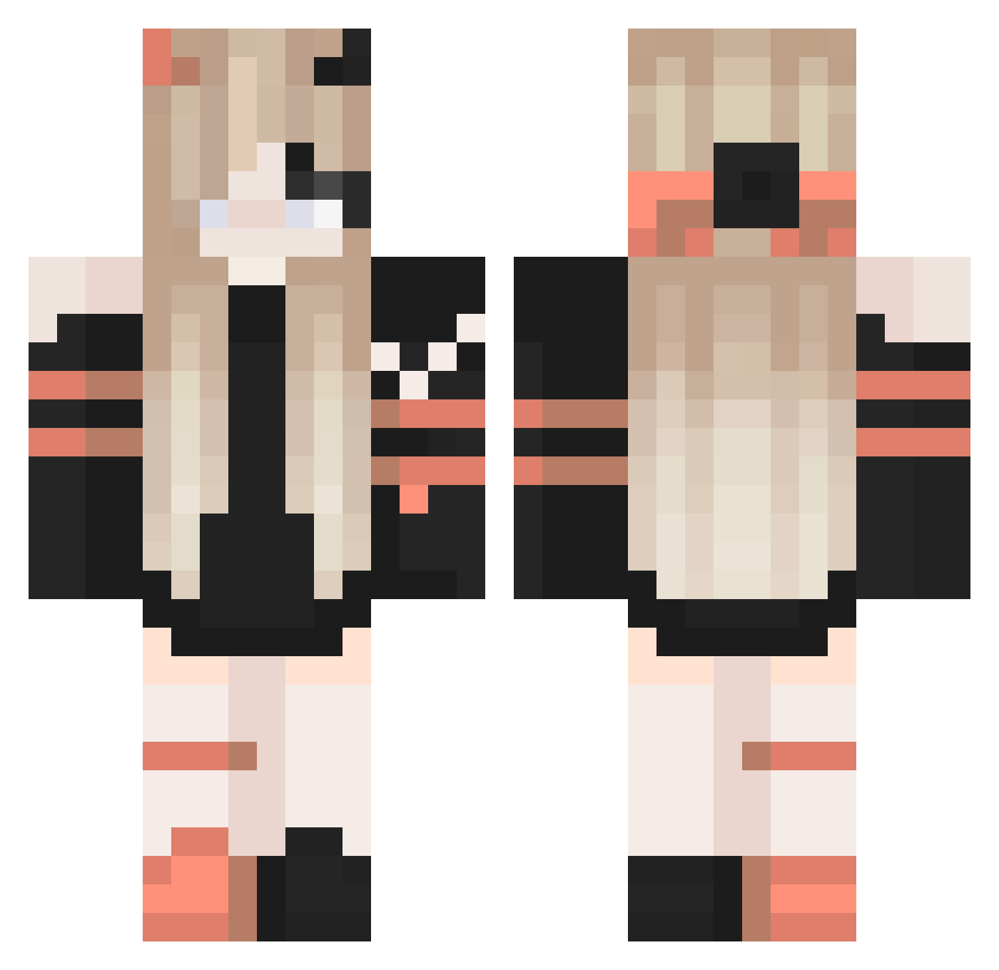 Mr_Vallou Minecraft skin, front and back view
