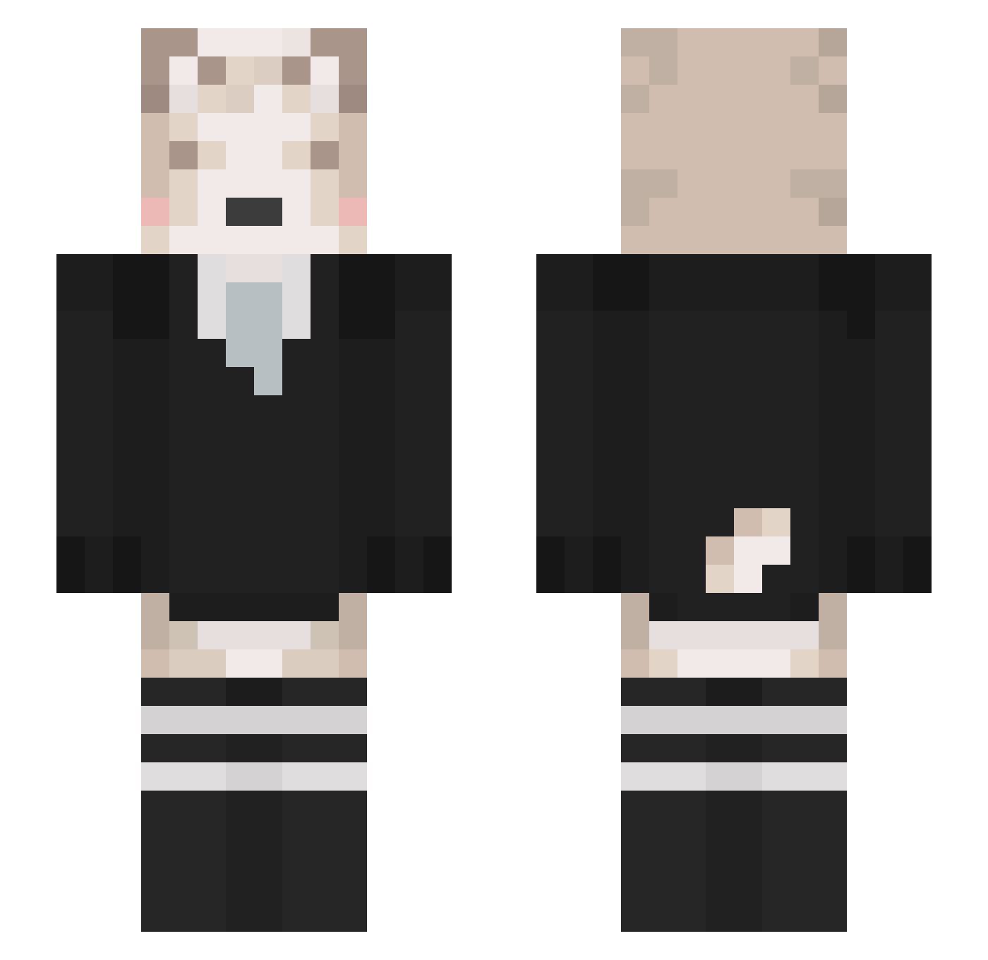 Bingbonglmao Minecraft skin, front and back view