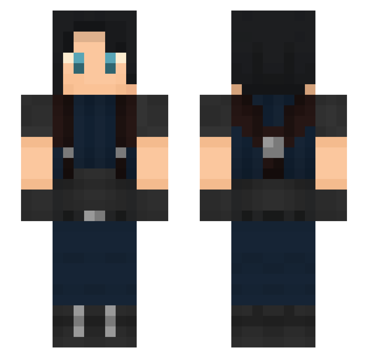 Tazkiyah Minecraft skin, front and back view