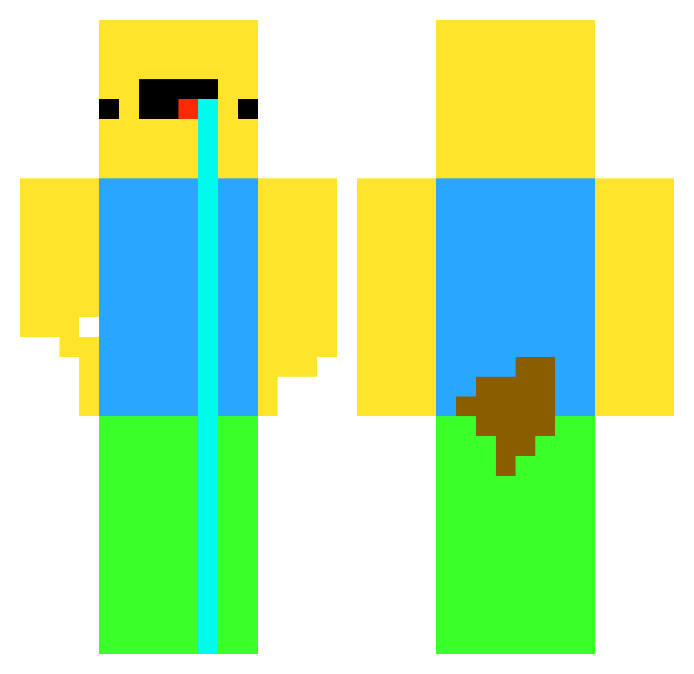miterchnar Minecraft skin, front and back view