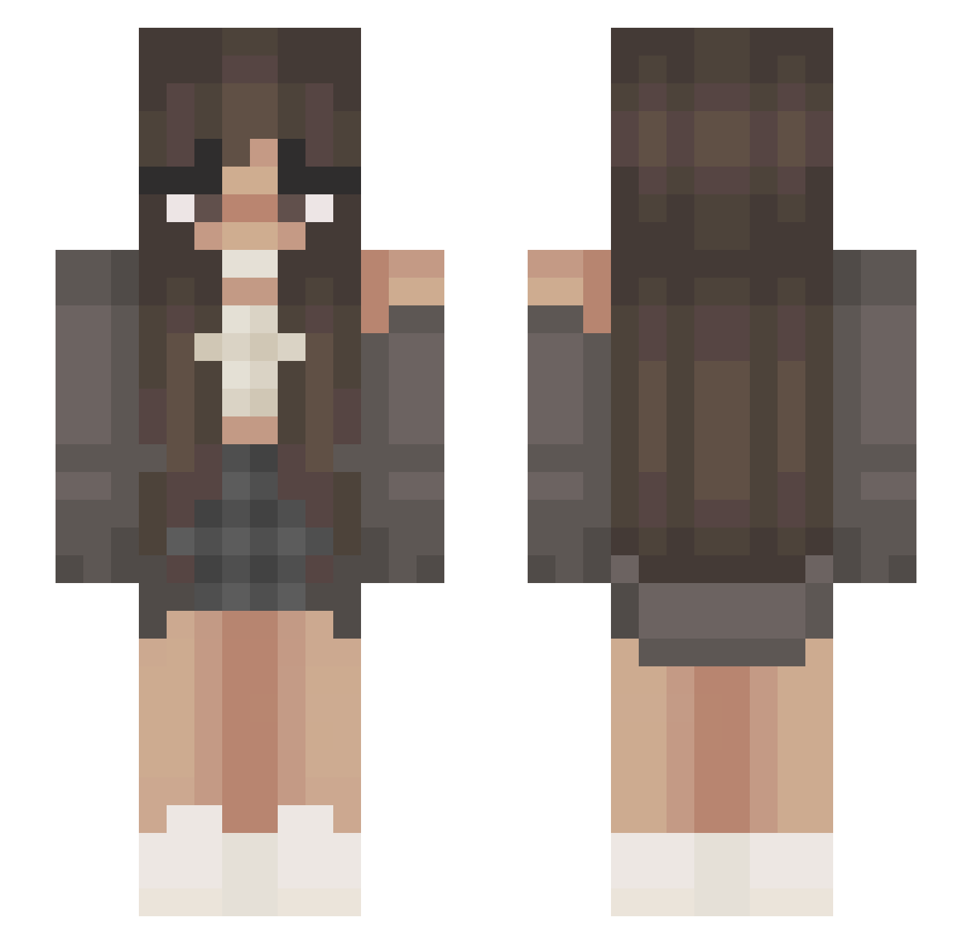 sticky16 Minecraft skin, front and back view