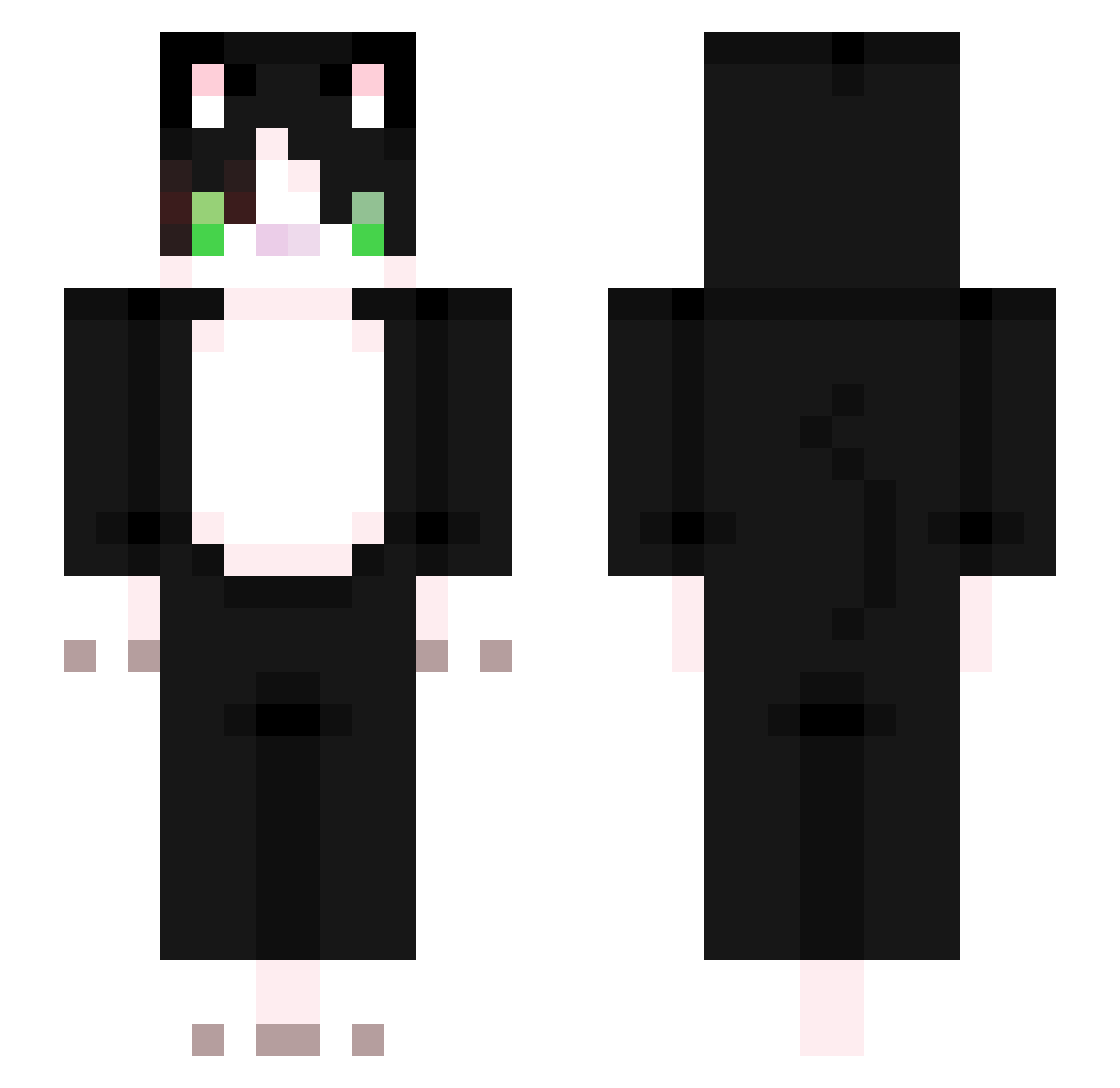 Galexo777YT Minecraft skin, front and back view