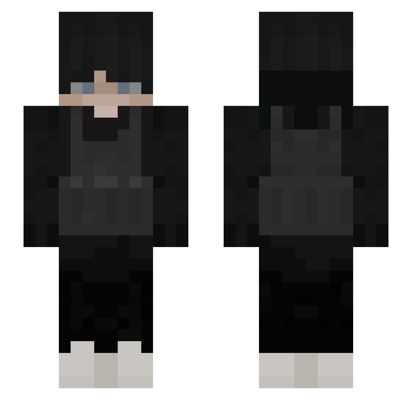 xiimentron Minecraft skin, front and back view