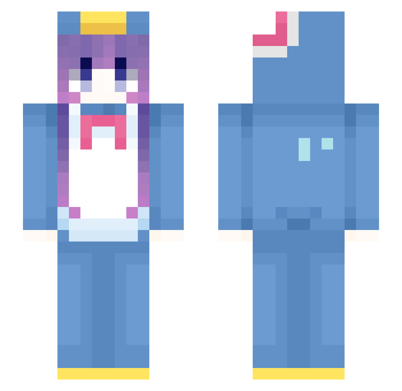 Luniis__ Minecraft skin, front and back view