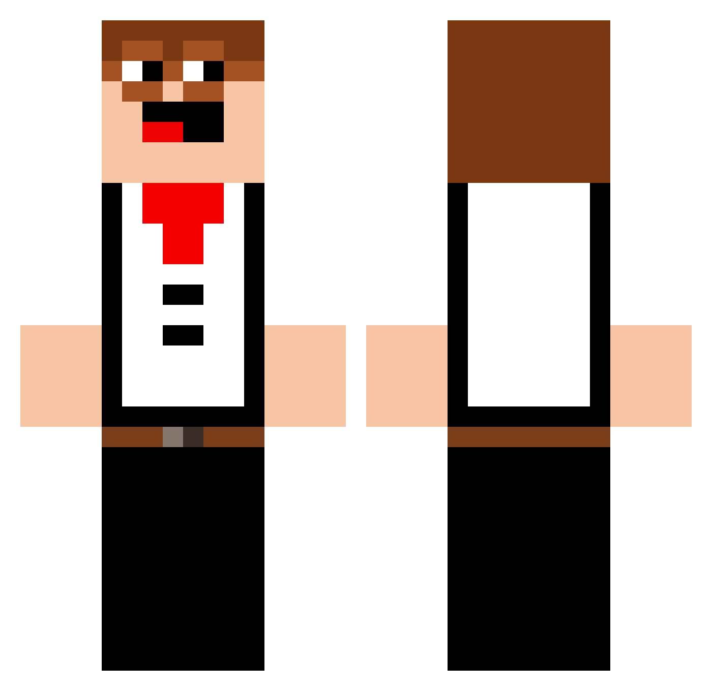 Requirments Minecraft skin, front and back view